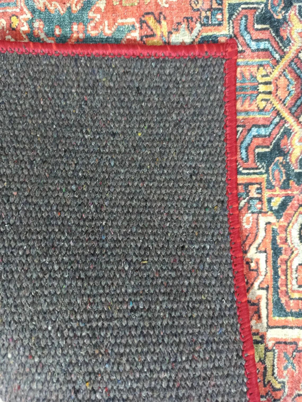 Pawla Turkish Vintage Heriz Red Rug
