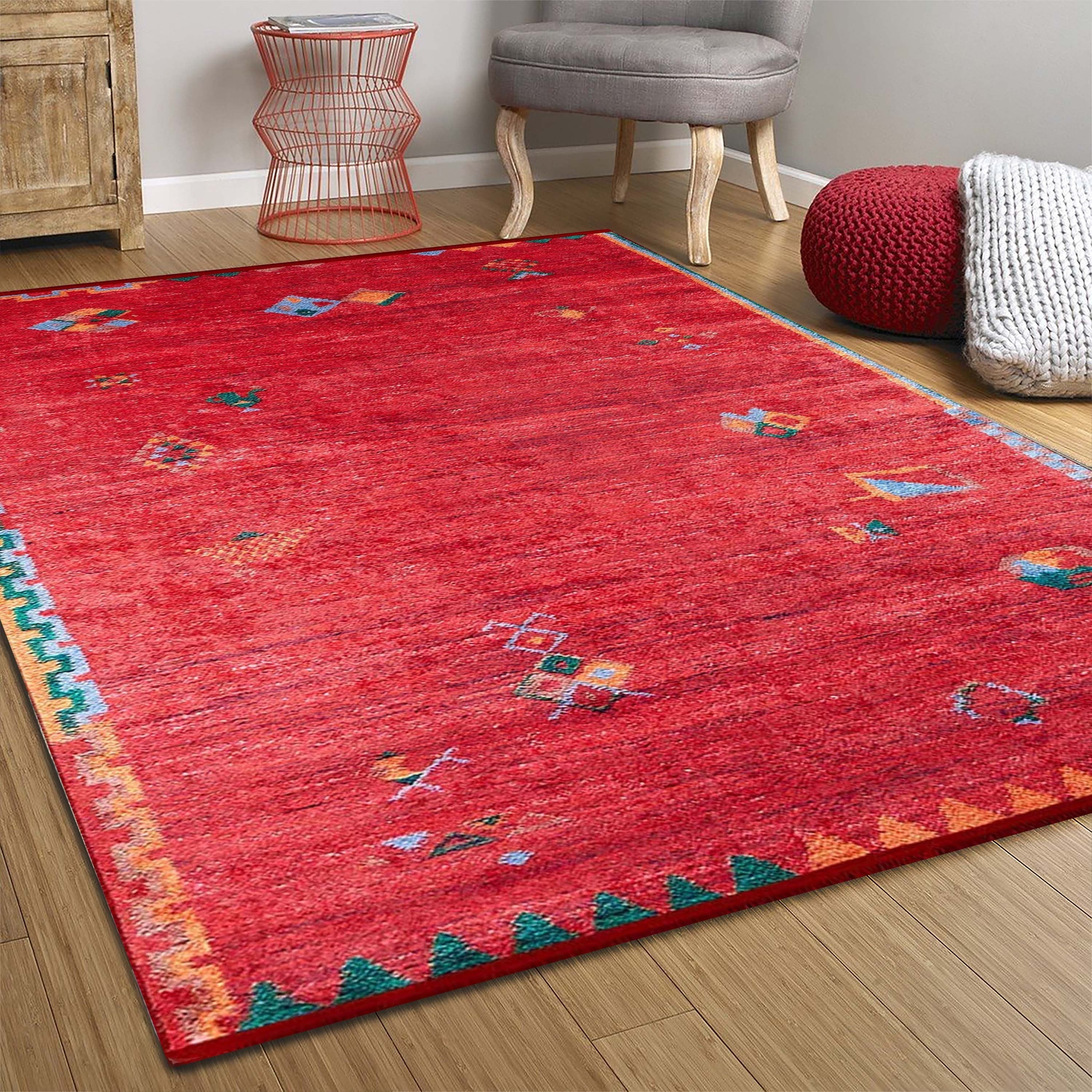 Loria Turkish Oushak Coral Red Rug