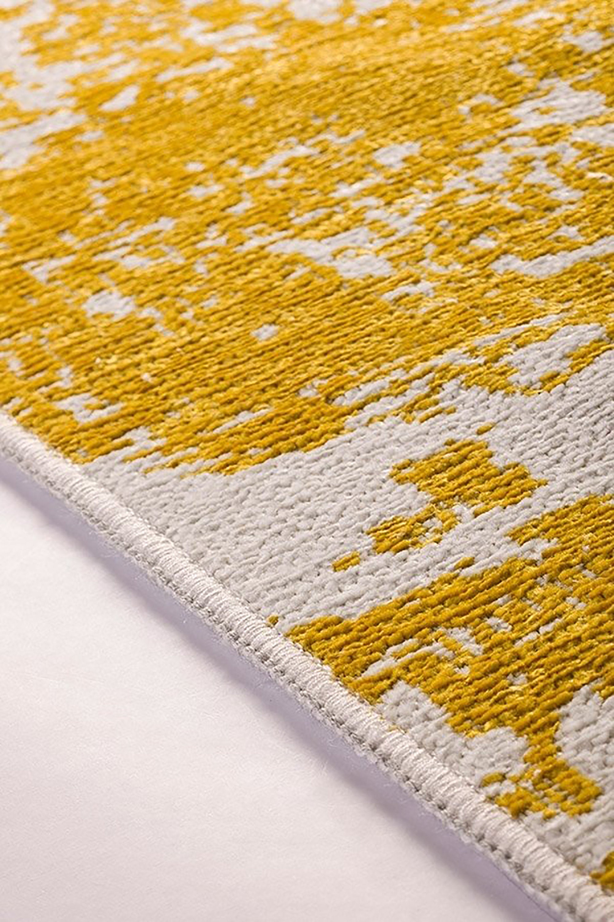 Maka Runner Abstract Kilim Gray Yellow Runner