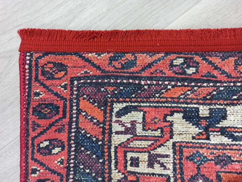 Mayda Turkish Faded Red Rug