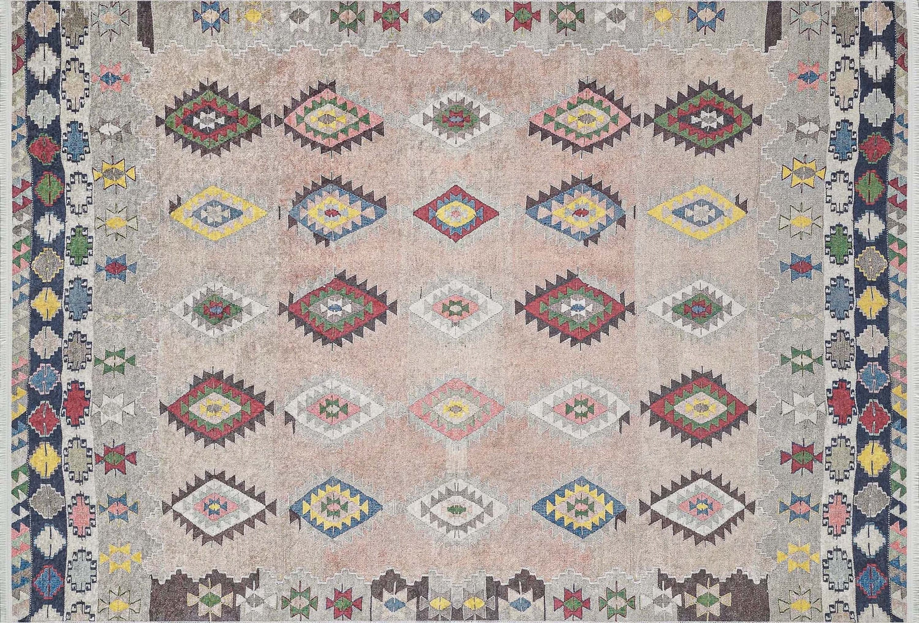 Mila Turkish Kilim Pinkish Beige Rug