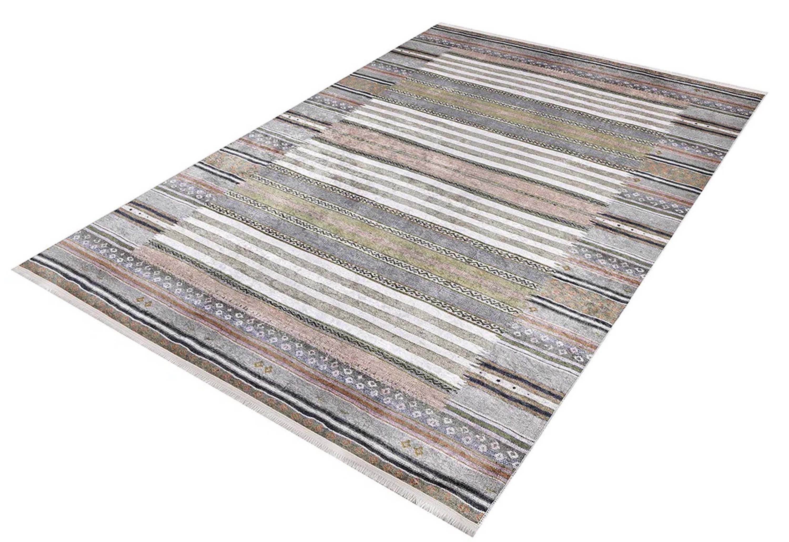Mima Turkish Kilim Colorful stripped Rug