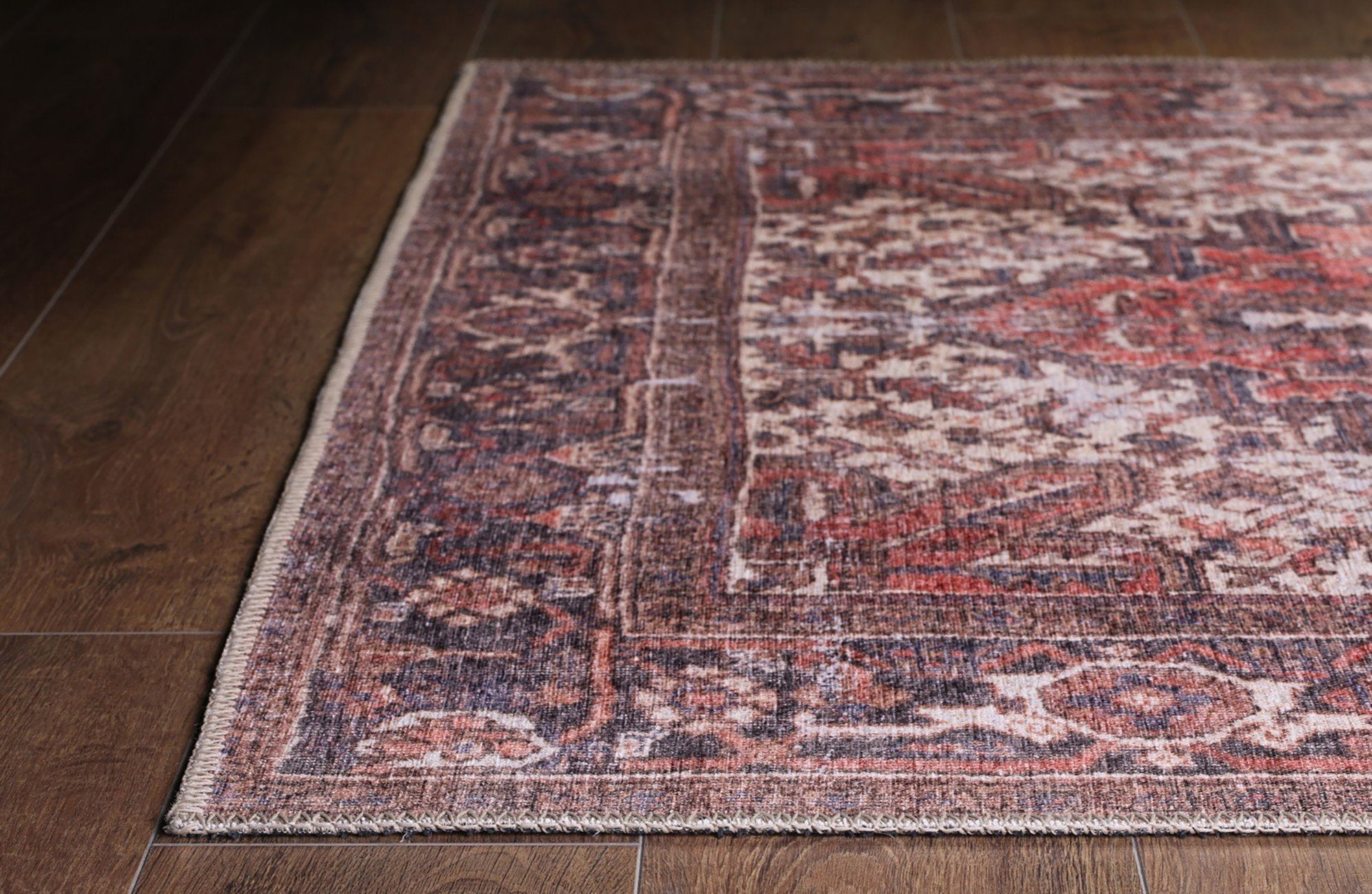 Mina Rug Persian Oriental Vintage Red Rug