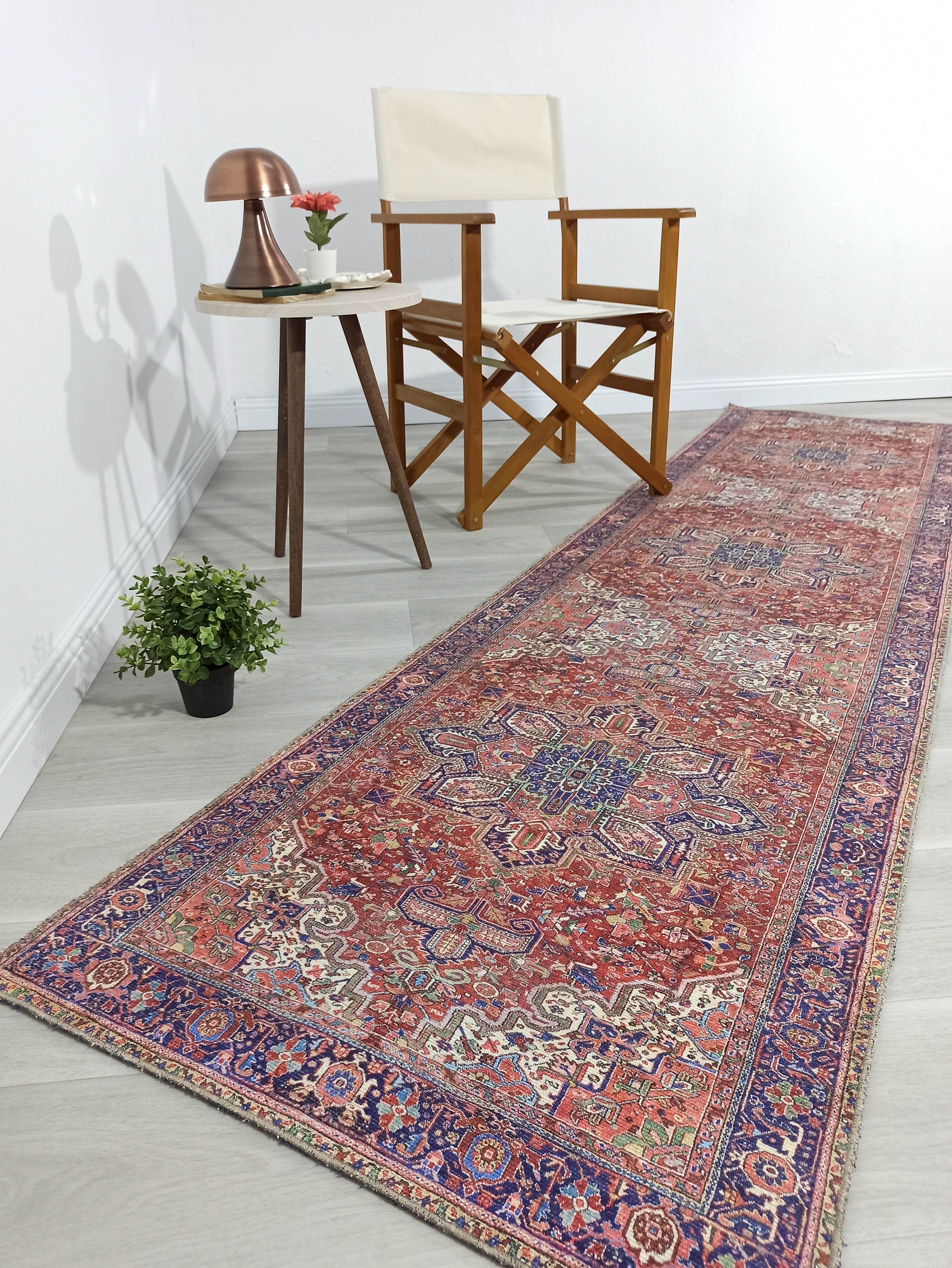 Moka Rug Persian Runner Red Terracotta Burgundy Rug