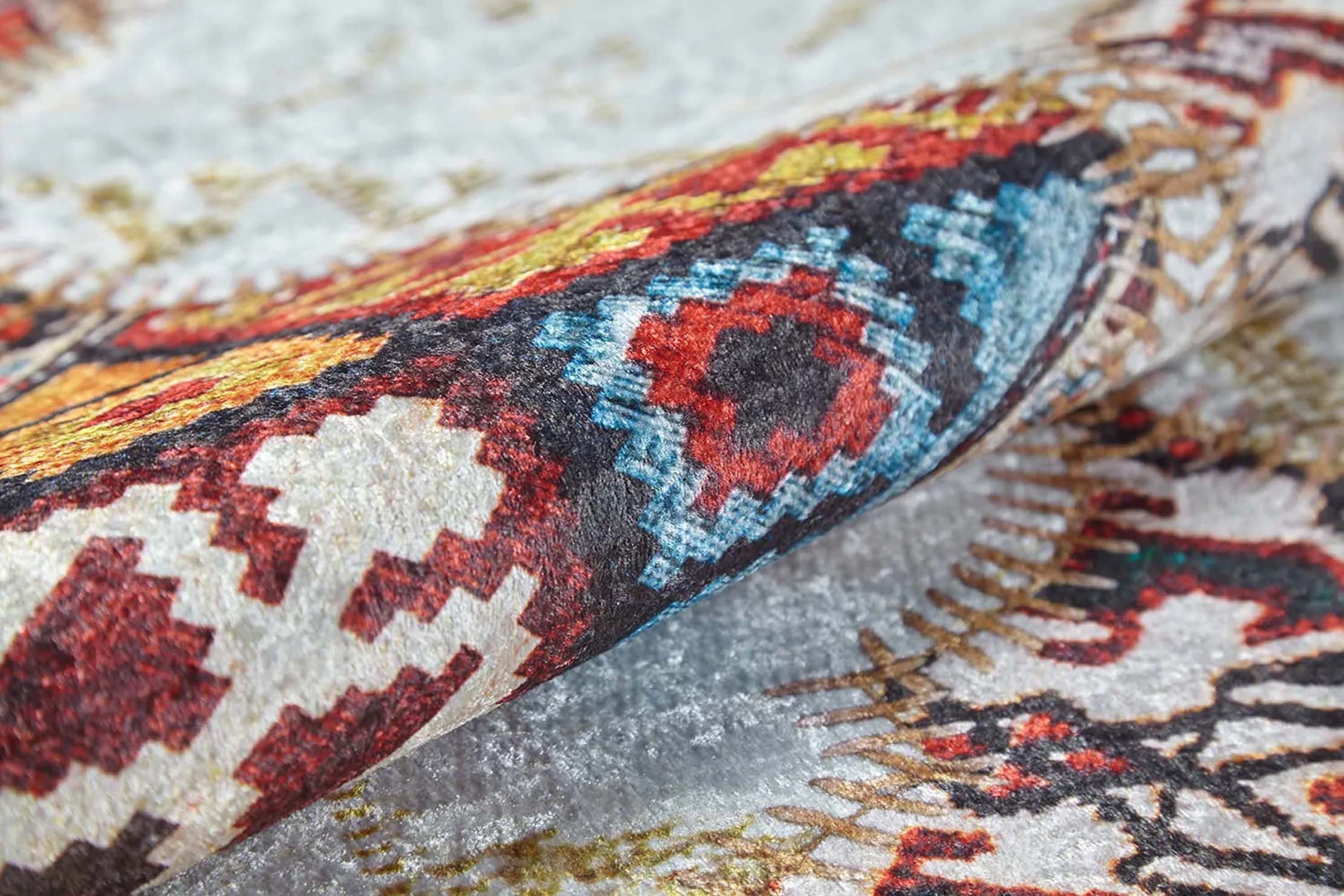 Naima Moroccan Trellis Patchwork Colorful Rug