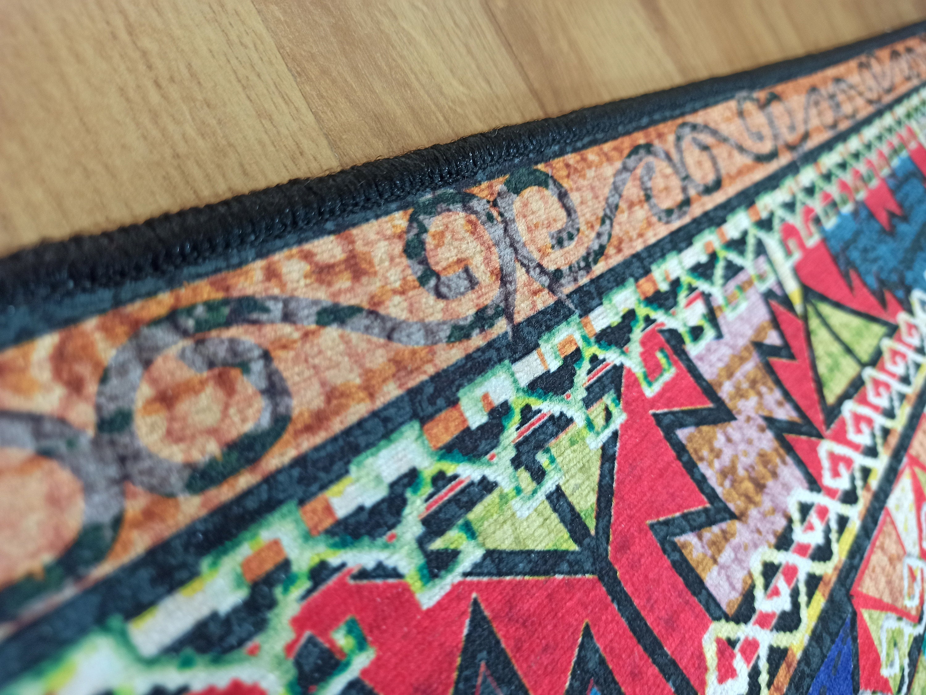 Nalan Rug Oriental Colorful Green Red Rug