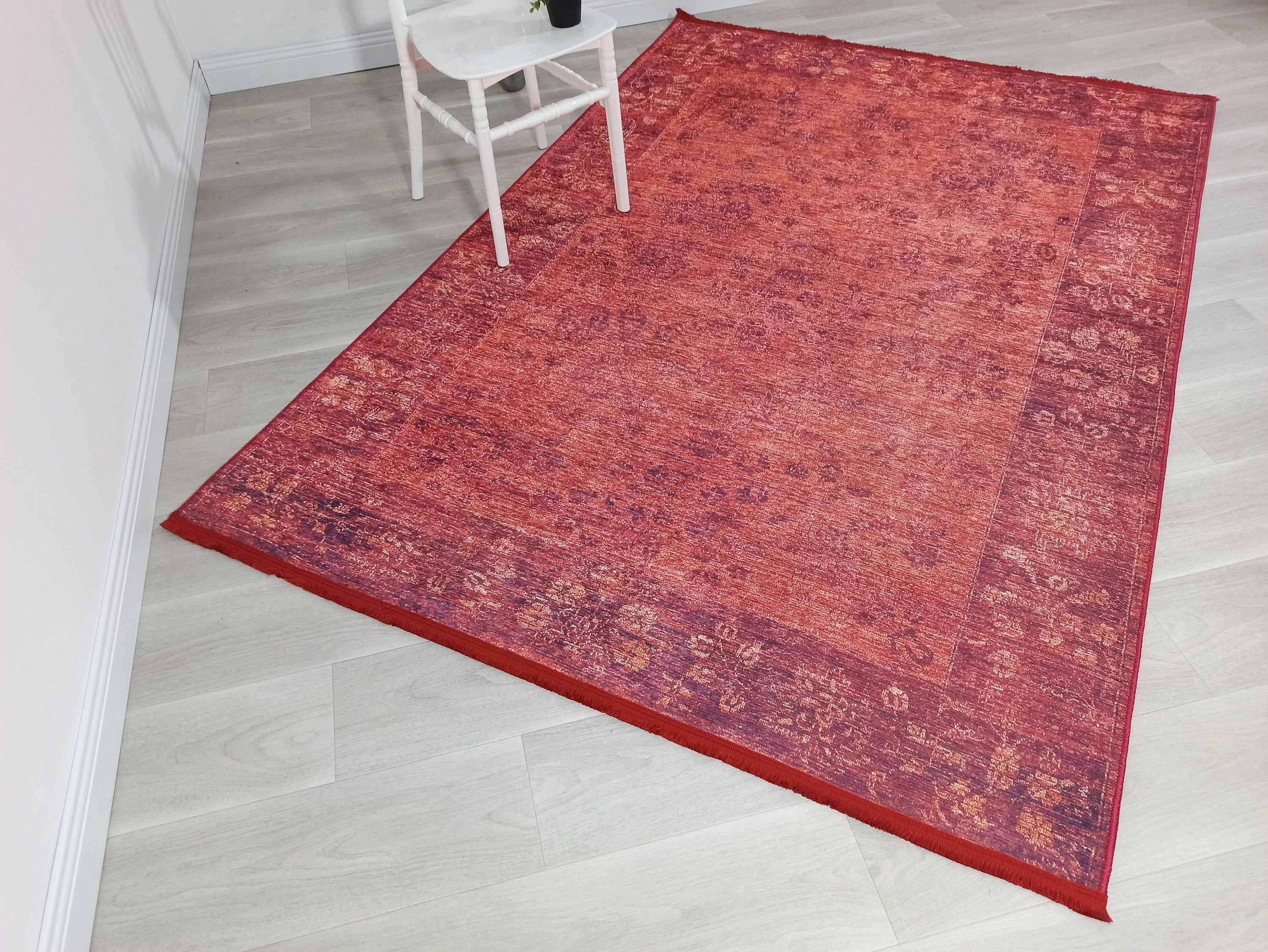Ragda Turkish Red Beige Oushak Rug