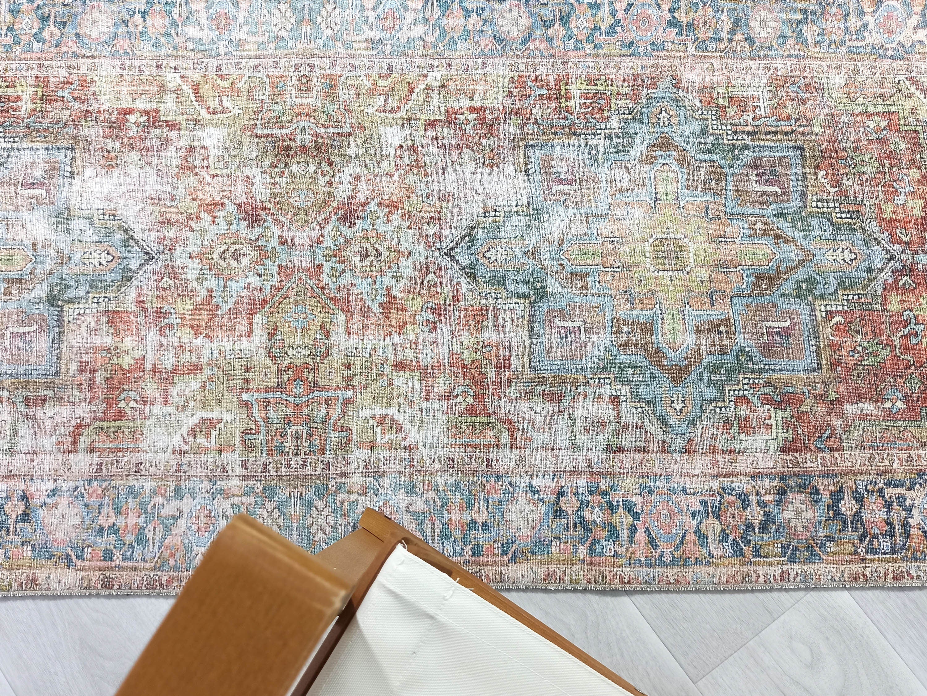 Nar Rug Turkish Earth tones Terracotta Floral Rug