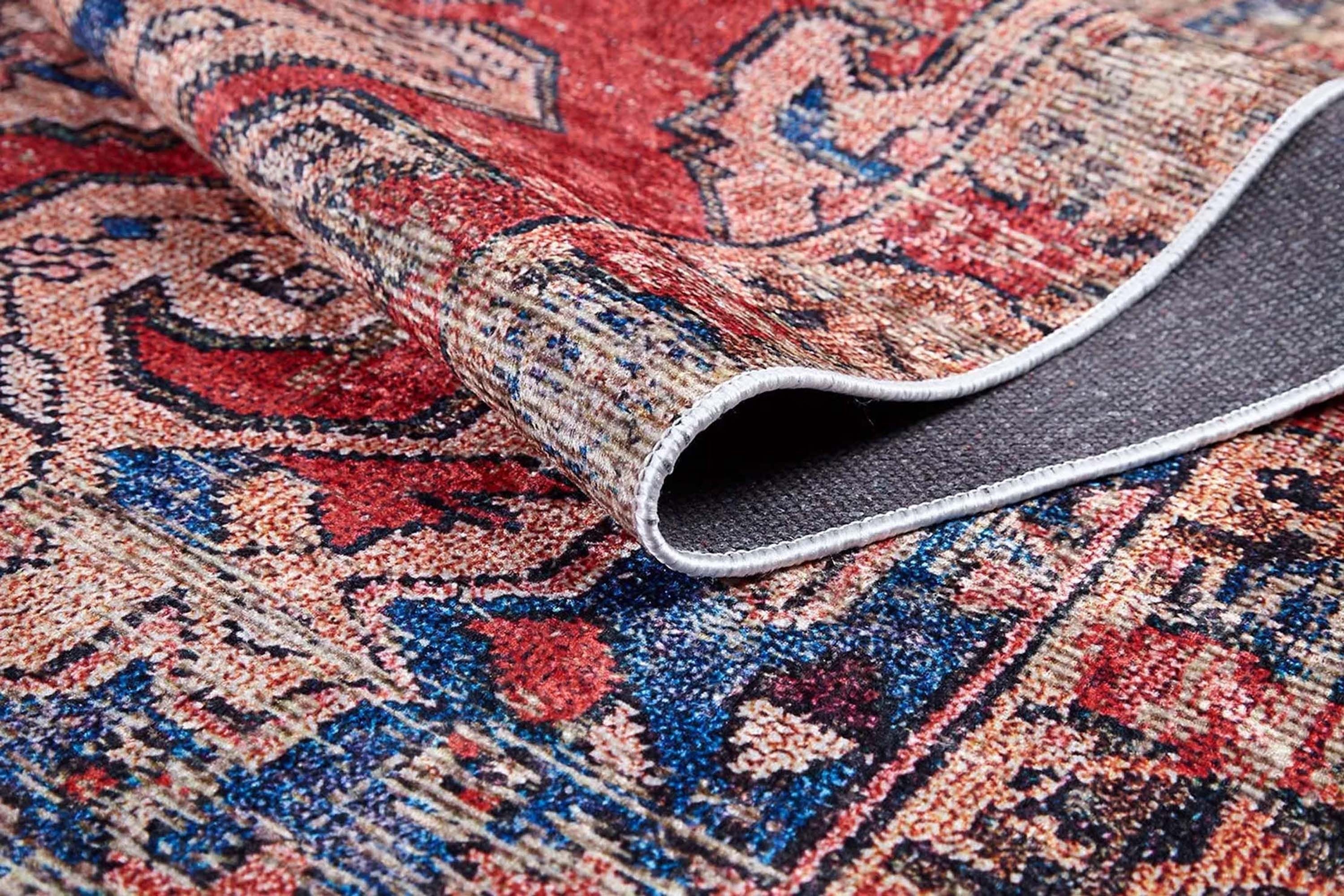 Noor Distressed Turkish Faded Red Rug