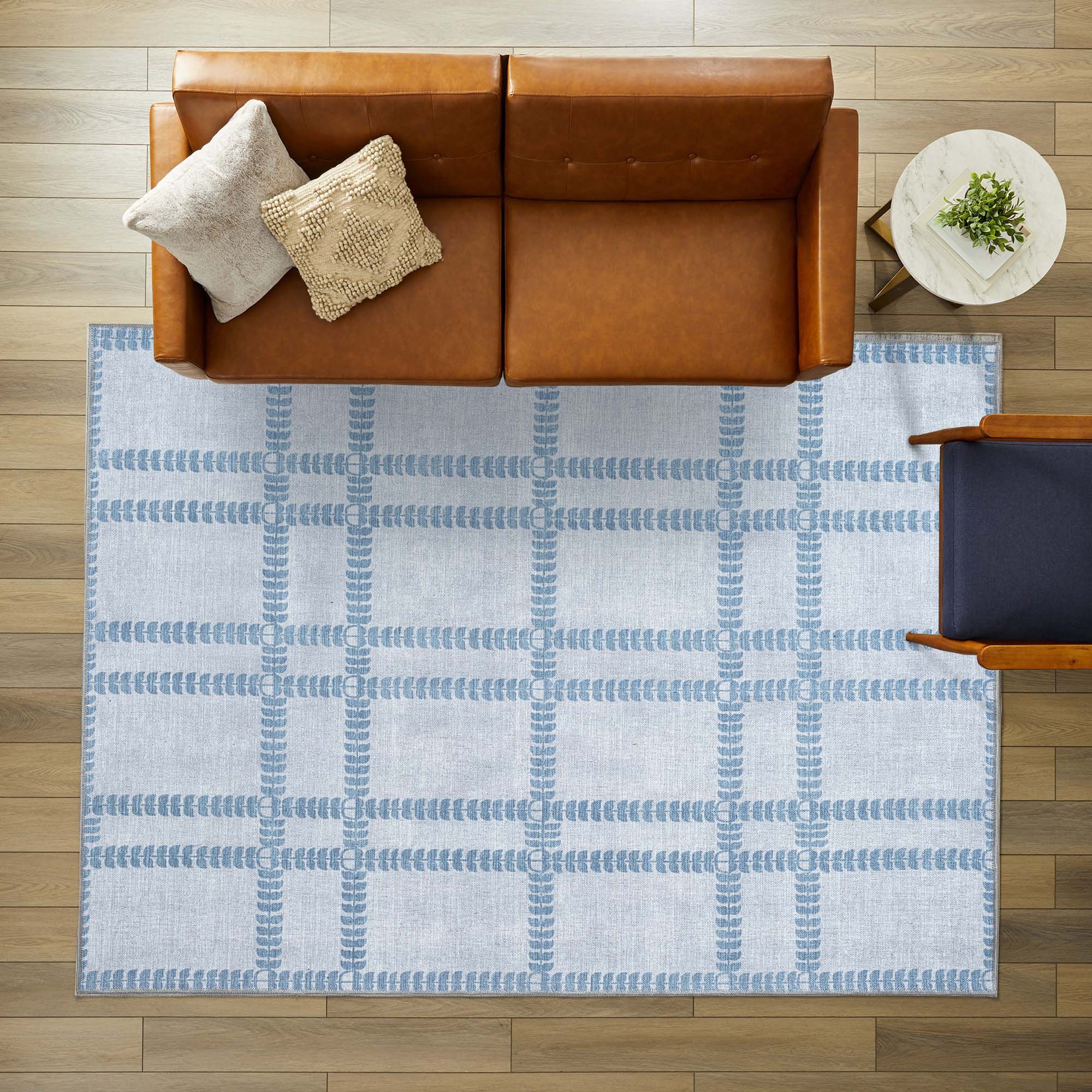 Amani Gray Blue Oushak Rug