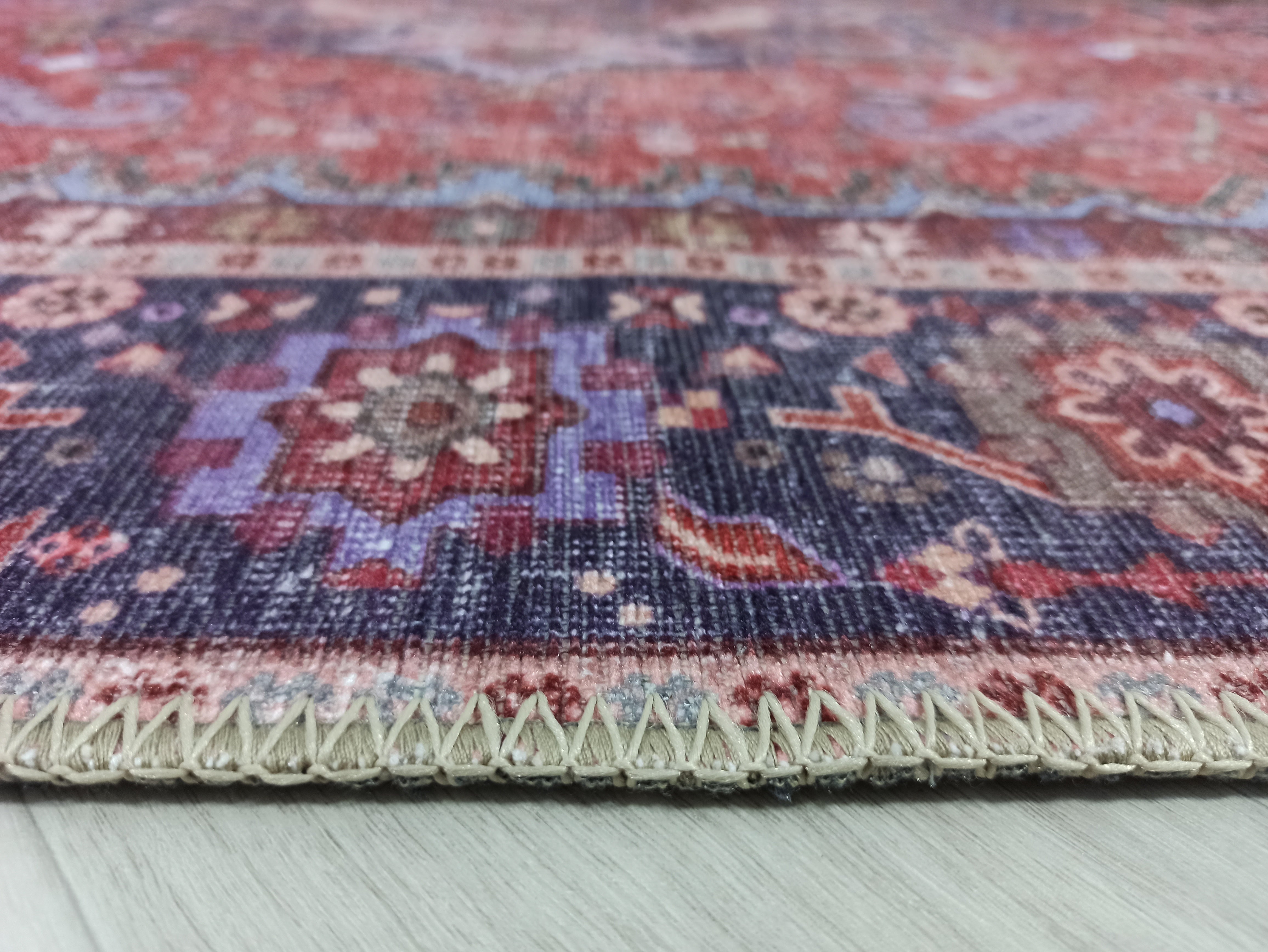 Ola Persian Heriz Red &amp; Blue Medallion Rug