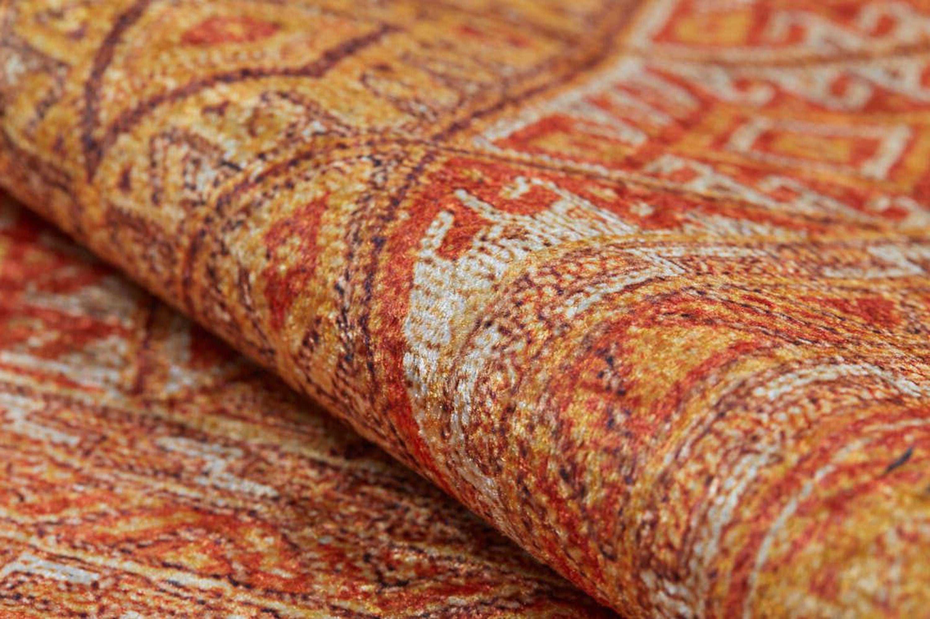 Orish Turkish Kilim Orange Yellow Rug