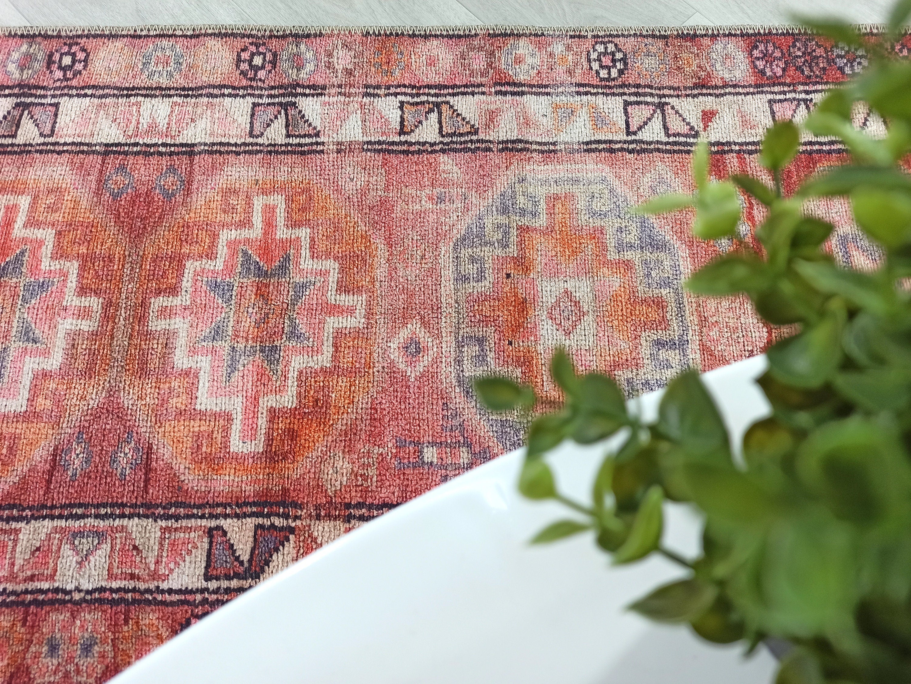 Osa Runner Turkish Coral Red Pink Area Rug