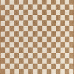 Modern Ivory & Sand Checkerboard Indoor/Outdoor Rug
