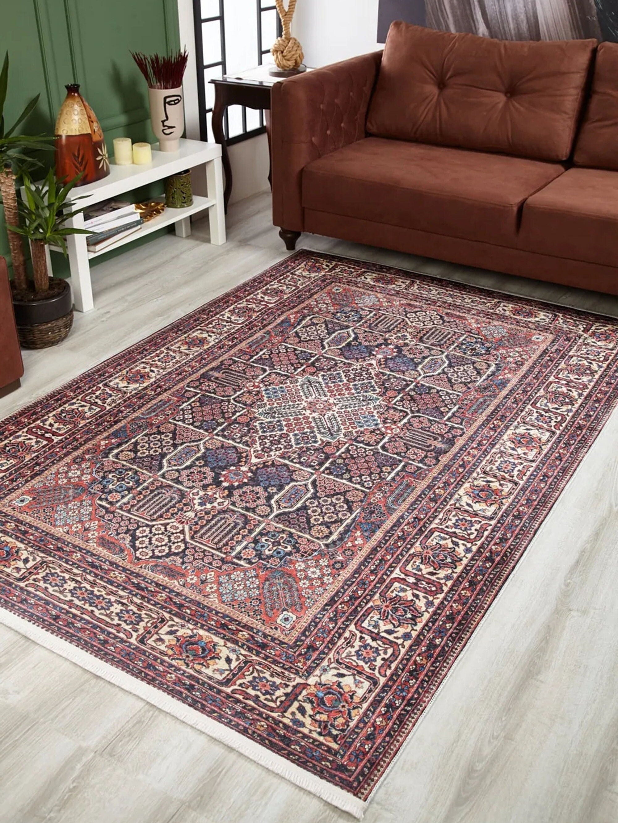 Paila Turkish Oushak Tribal Red Beige Rug