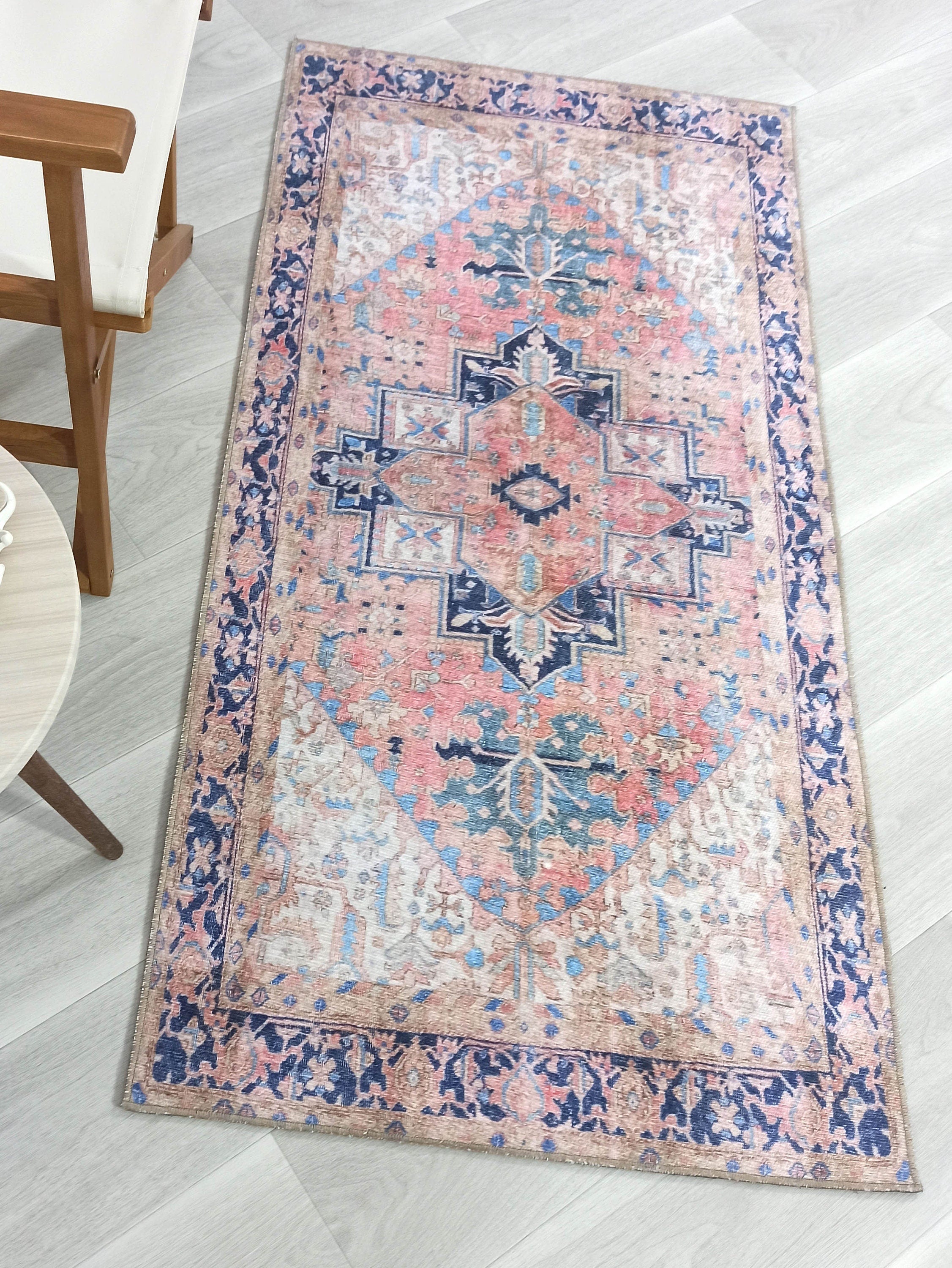 Para Rug Heriz Persian Beige Pink Rug