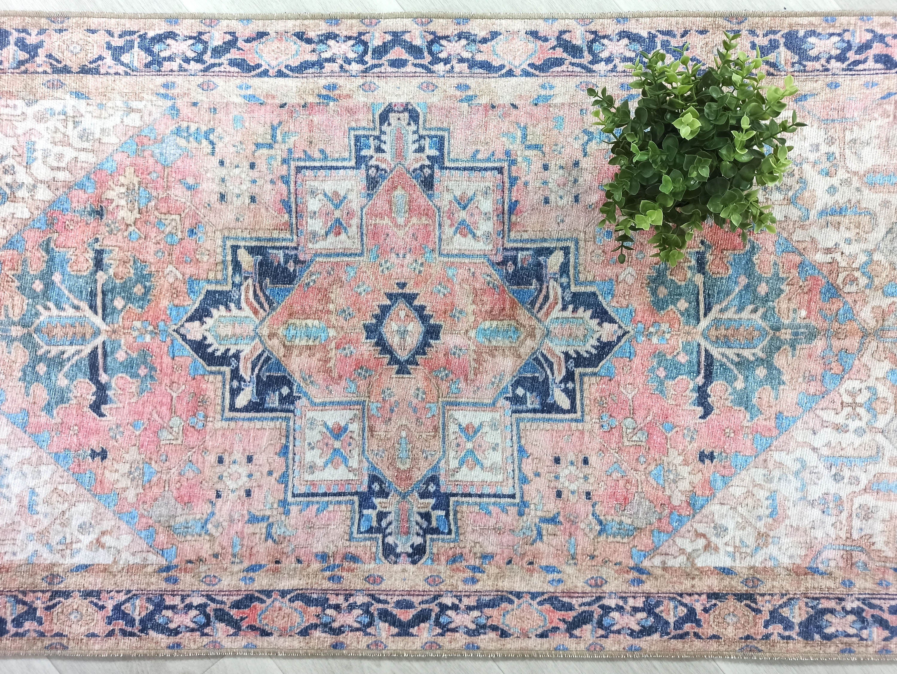 Para Rug Heriz Persian Beige Pink Rug