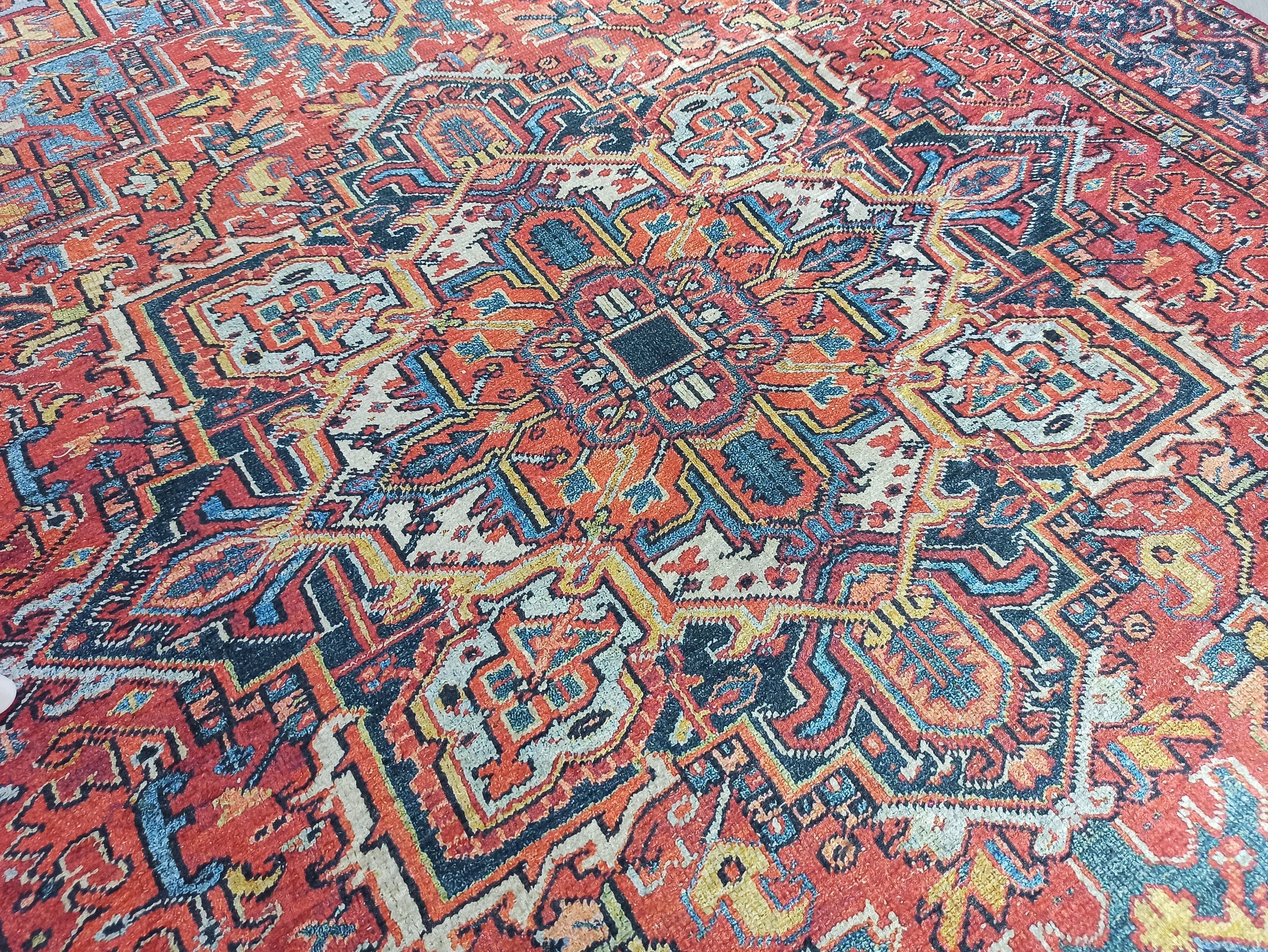 Pawla Turkish Vintage Heriz Red Rug