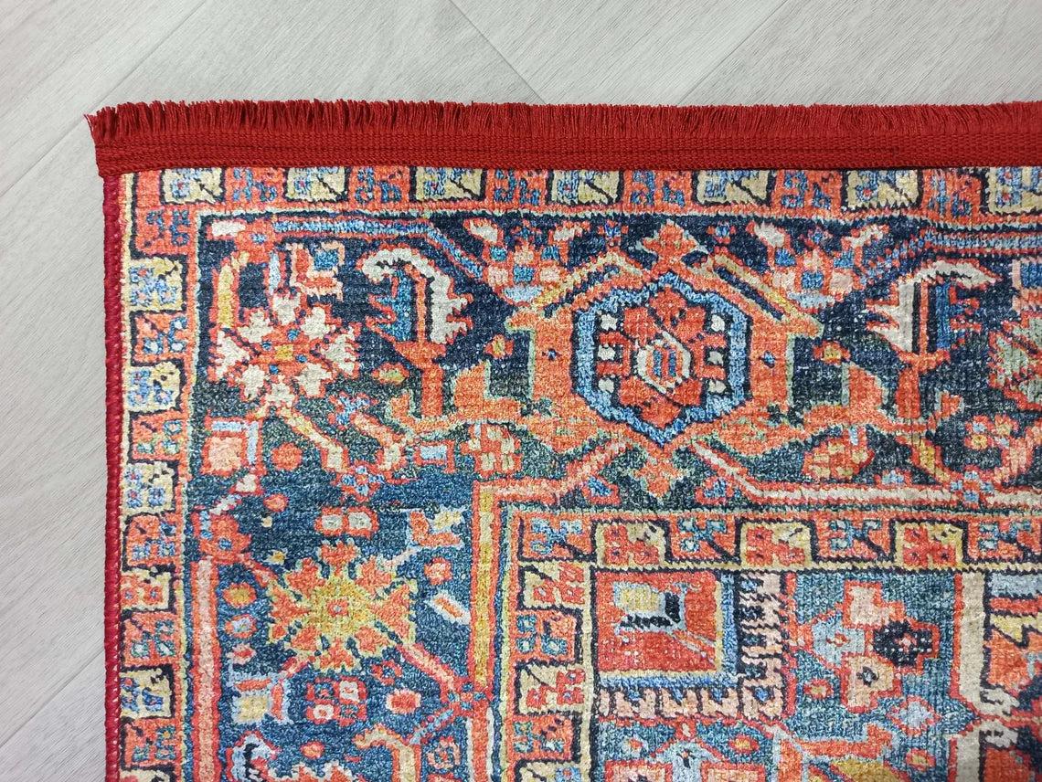 Pawla Turkish Vintage Heriz Red Rug