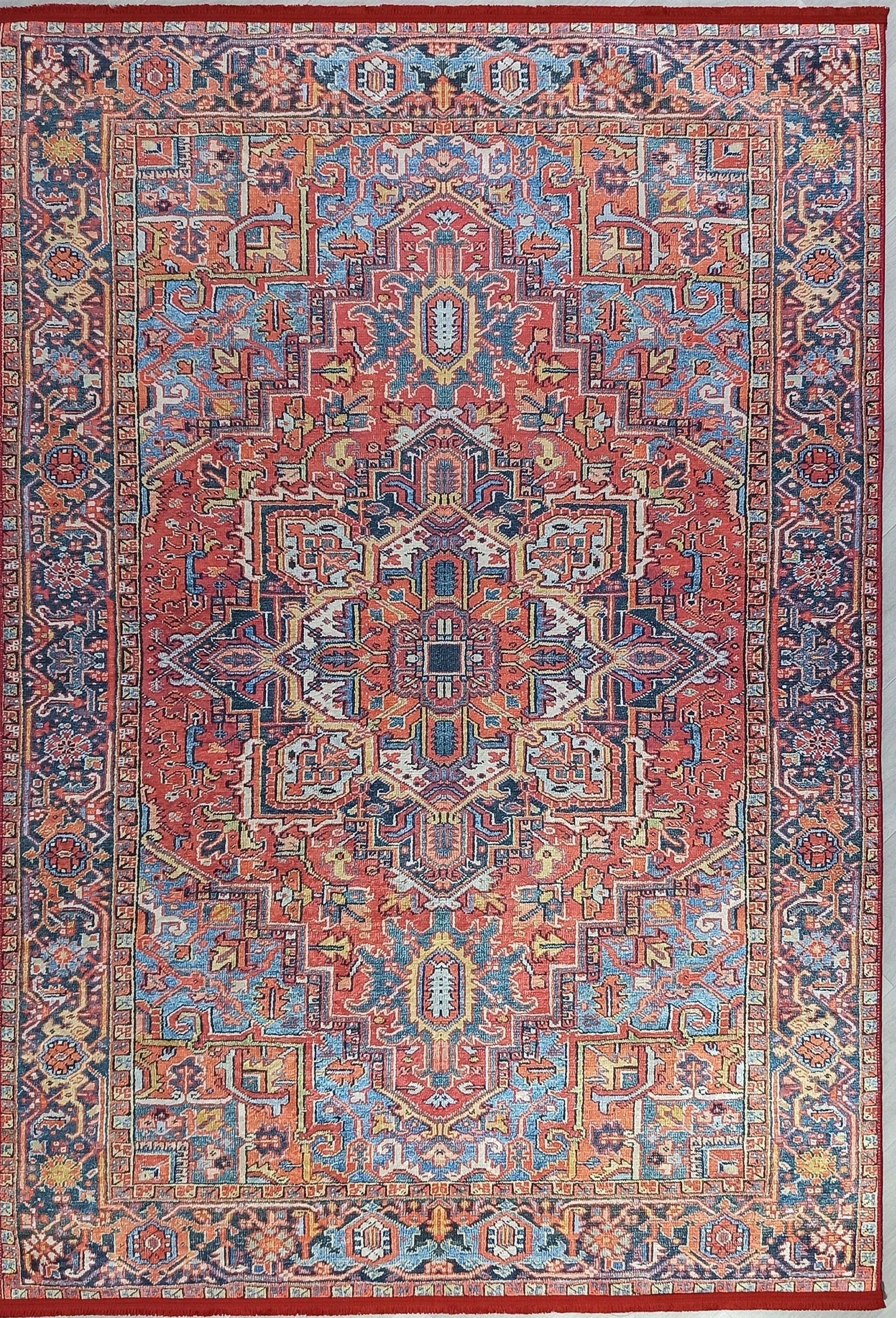 Pawla Turkish Vintage Heriz Red Rug