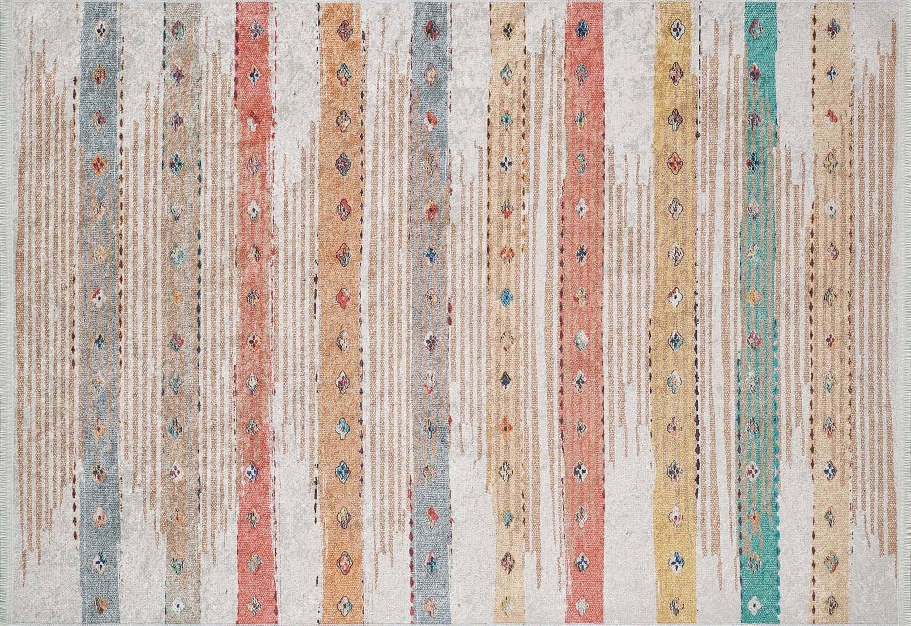 Perla Boho Colorful Kids Room Rug