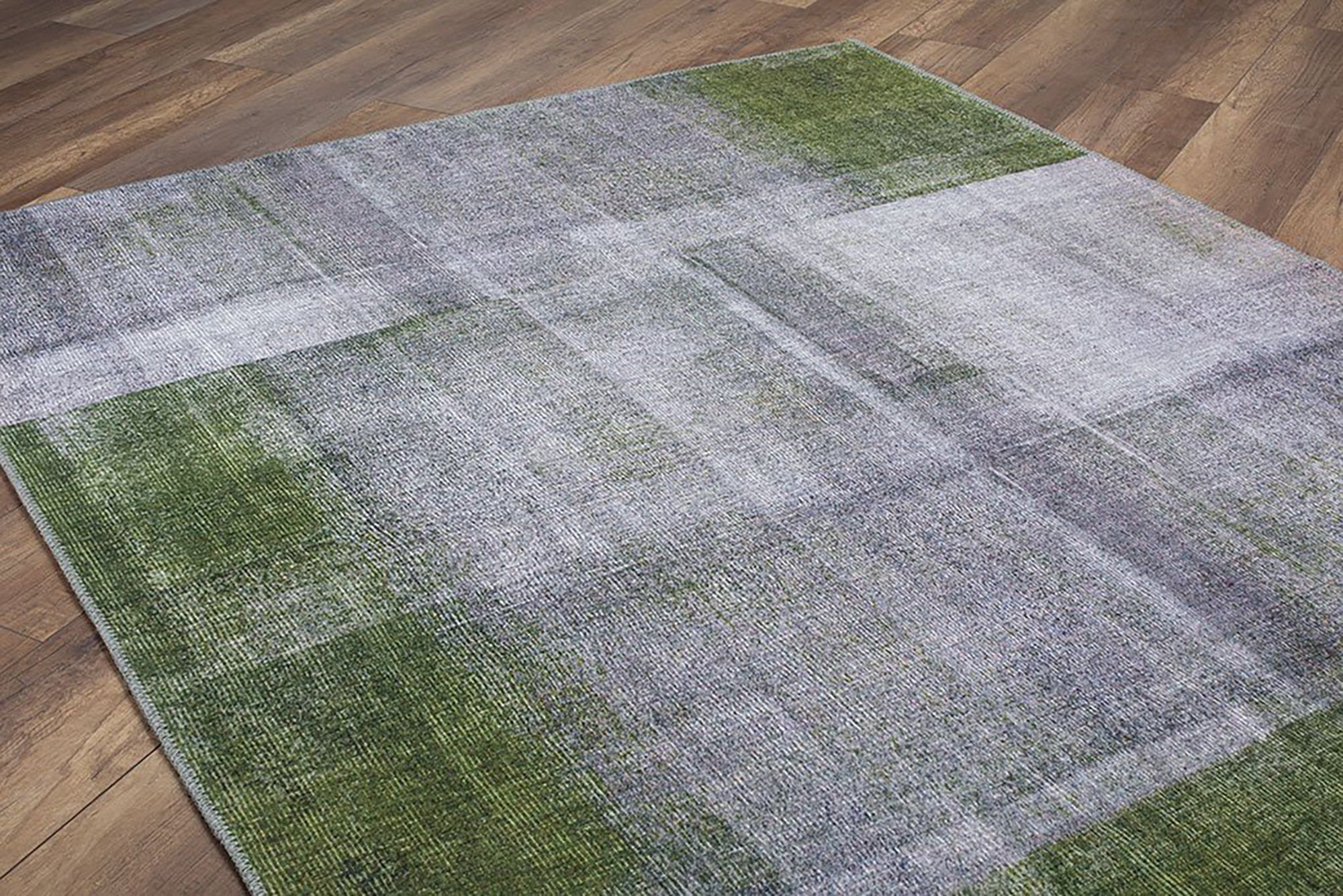 Piana Contemporary Modern Gray Green Rug