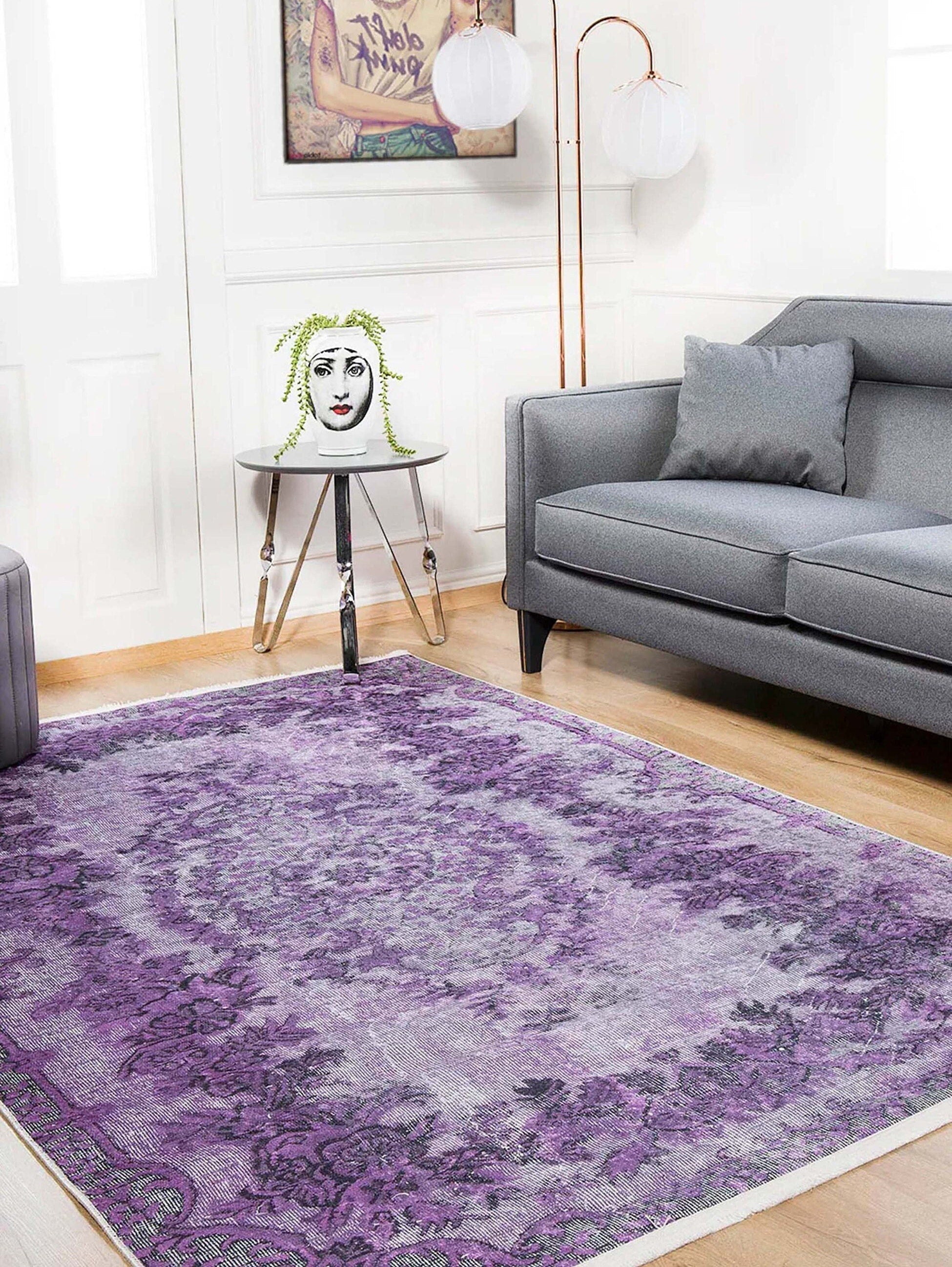 Puna Turkish Distressed Purple Rug