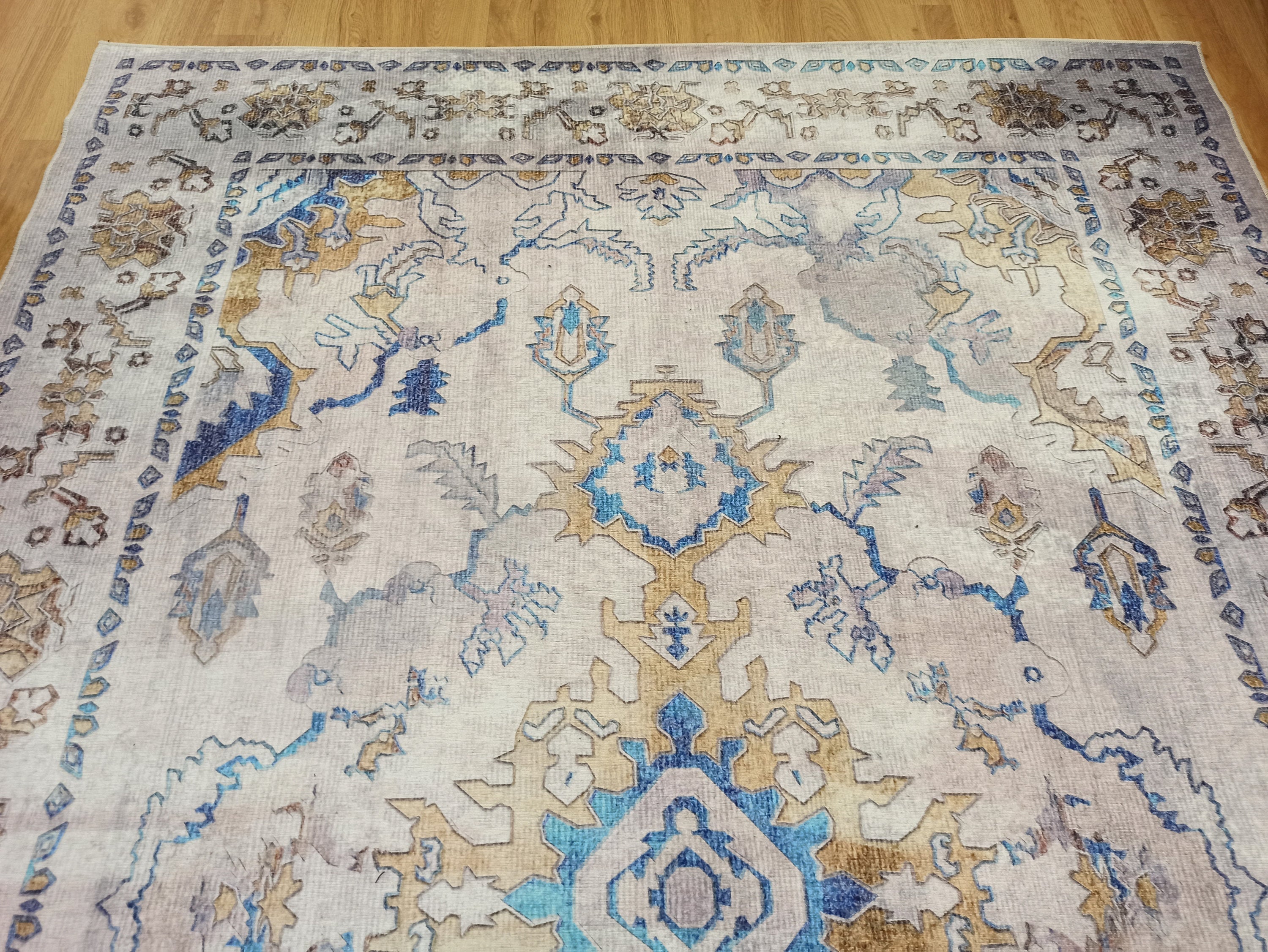 Rala Rug Turkish Oushak Faded Beige Rug