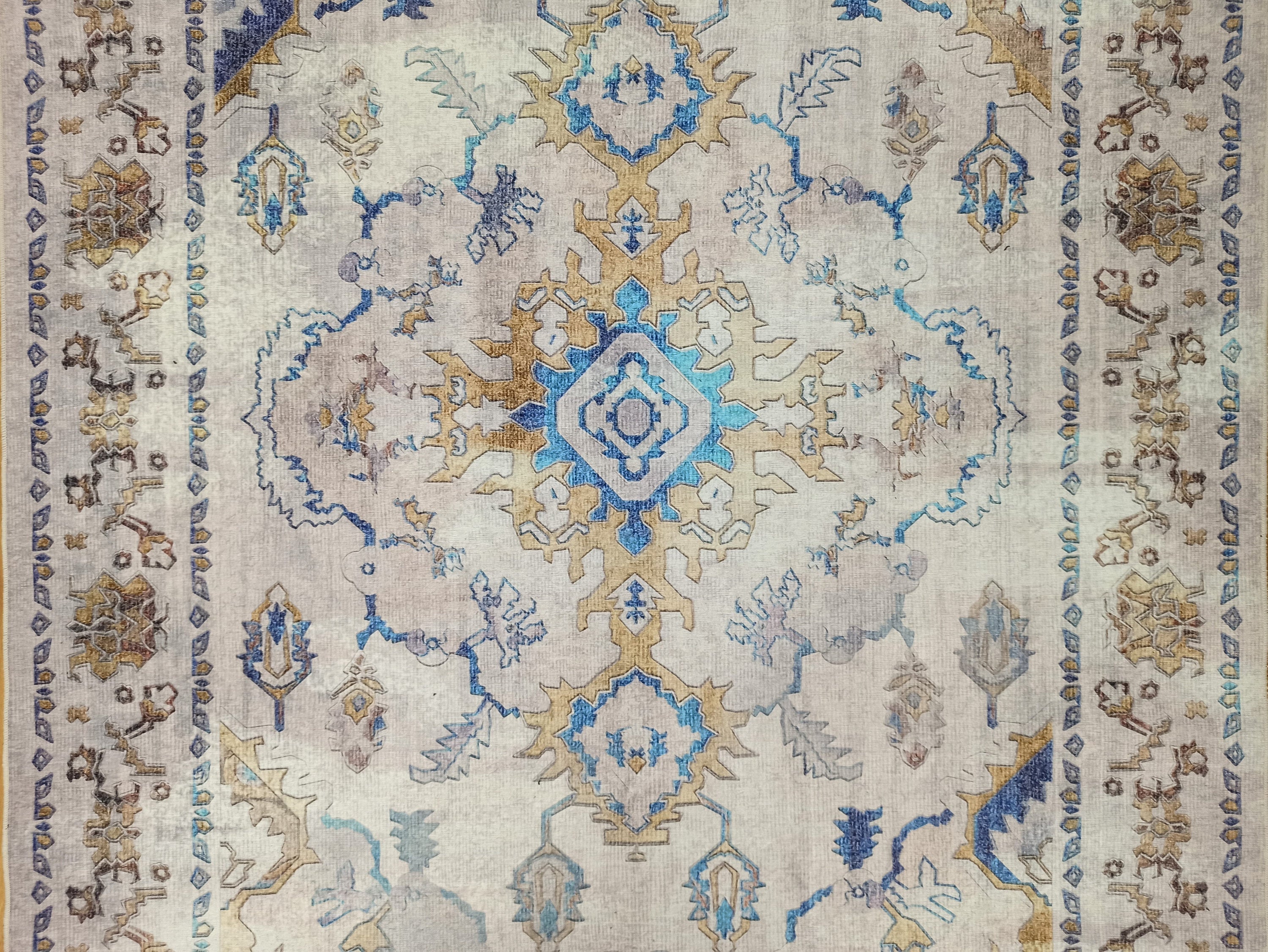 Rala Rug Turkish Oushak Faded Beige Rug