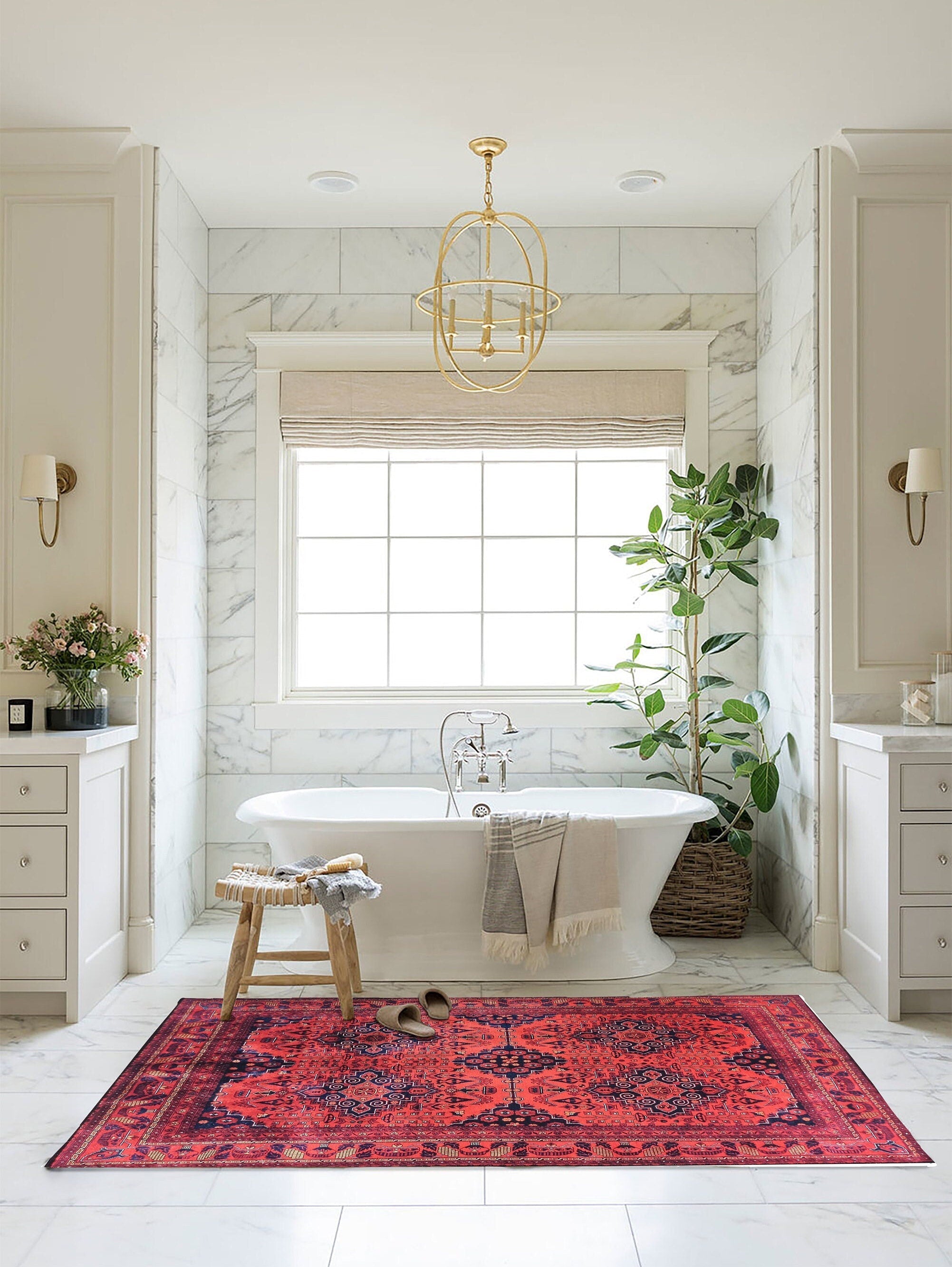 Rania Red Afghan Turkish Rug