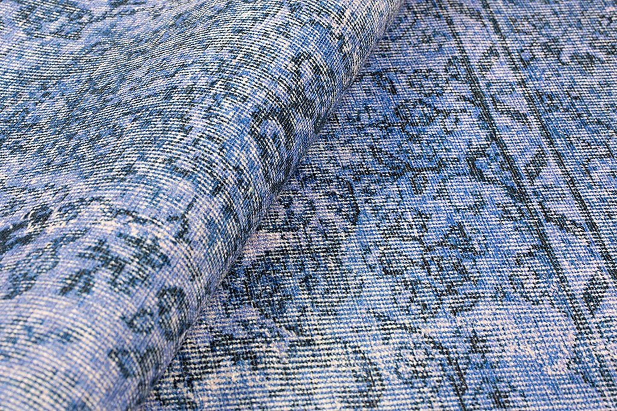 Raya Turkish Vintage Distressed Blue Rug