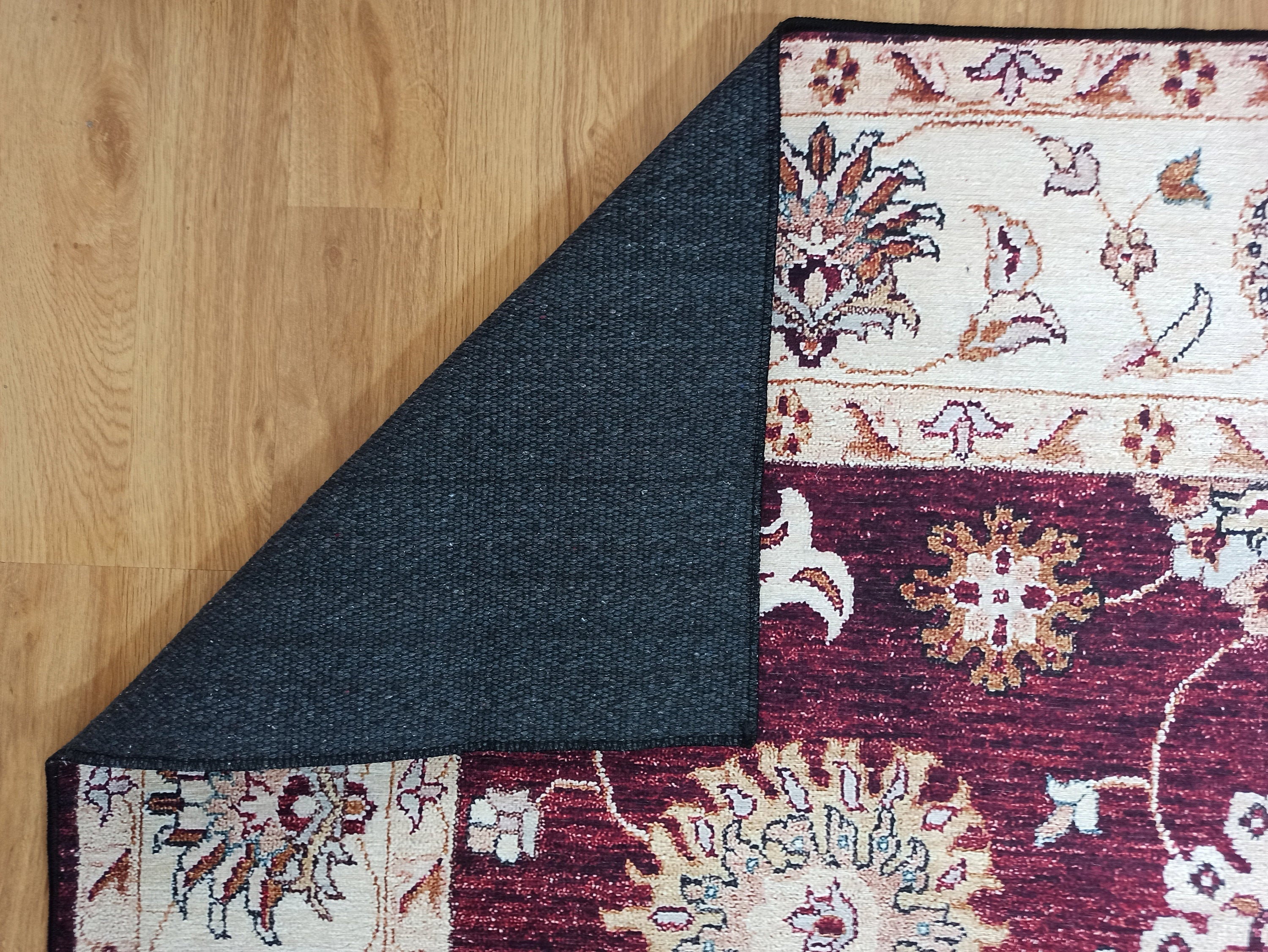 Rayla Turkish Rug Burgundy Red Beige Oriental Rug