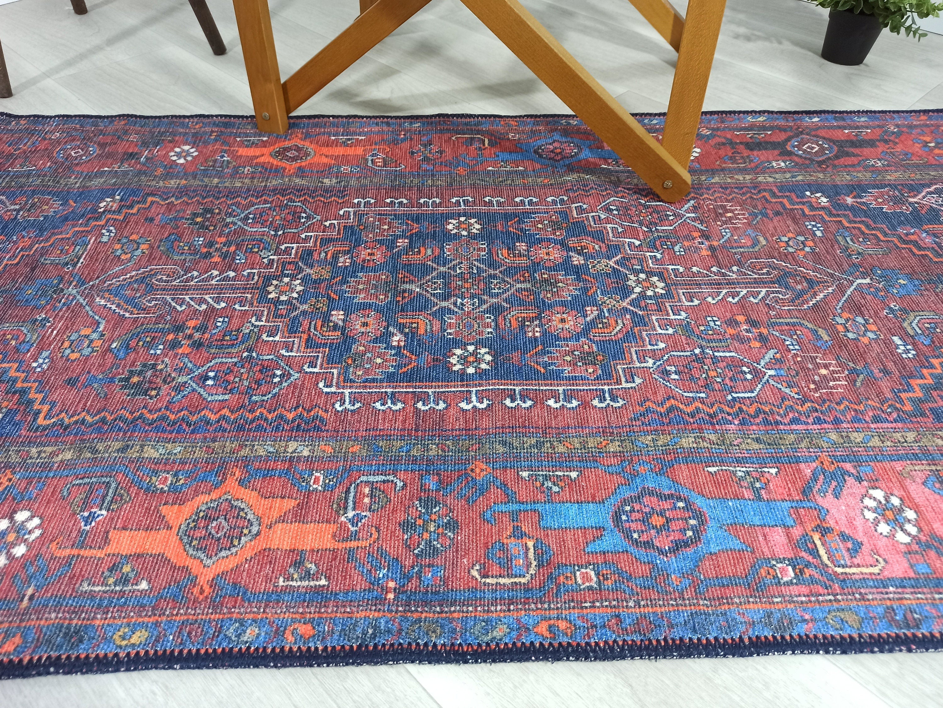 Reda Rug Turkish Navy Blue Rug