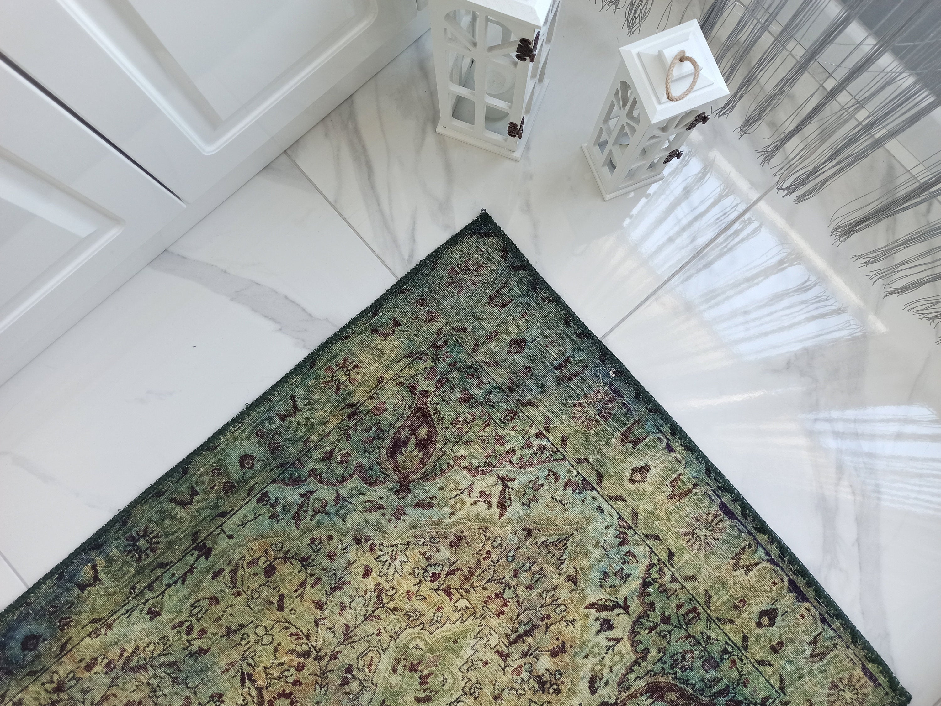 Rene Rug Oriental Persian Teal Green Rug