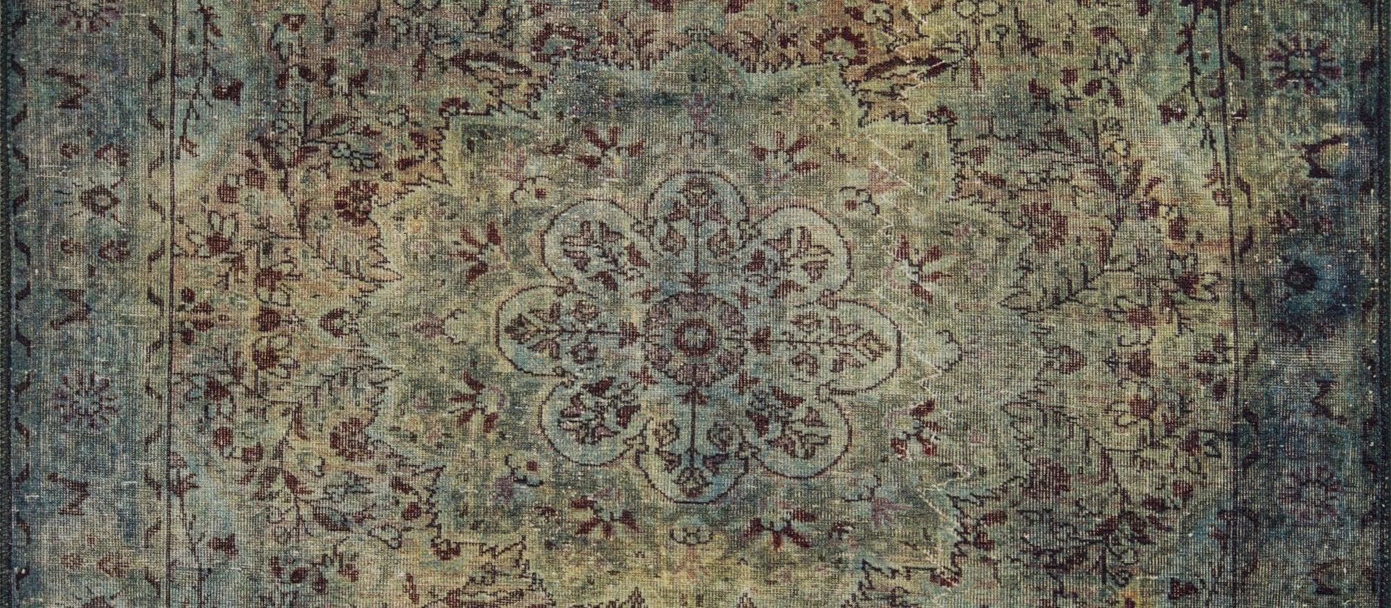Rene Rug Oriental Persian Teal Green Rug