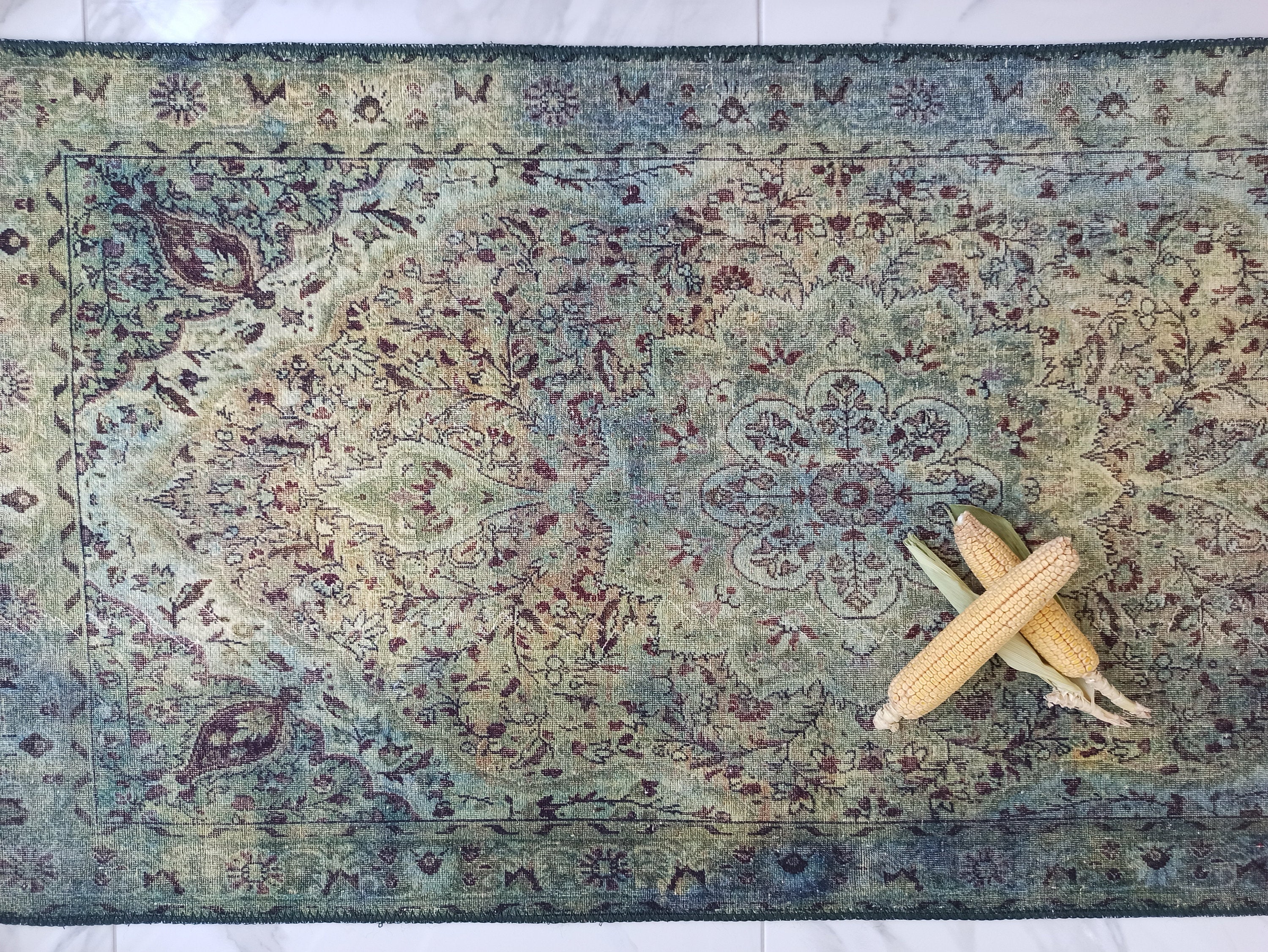 Rene Rug Oriental Persian Teal Green Rug