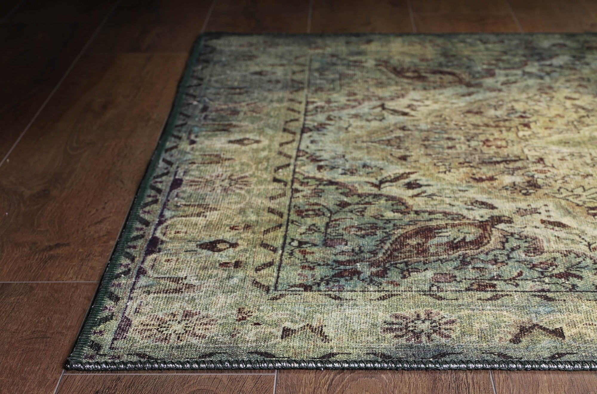 Rene Rug Oriental Persian Teal Green Rug