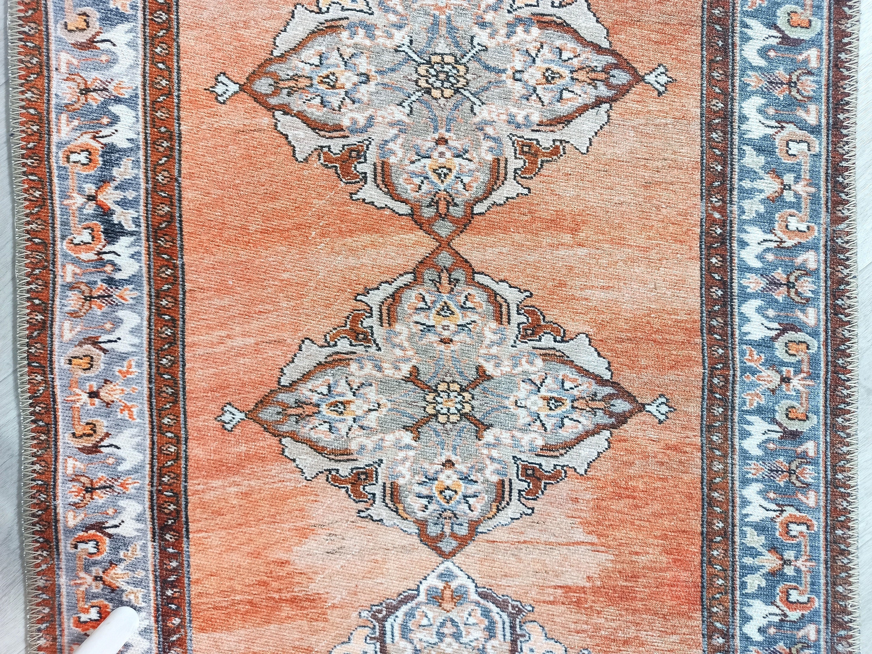 Rida-Runner Turkish Orange Vintage Runner Rug