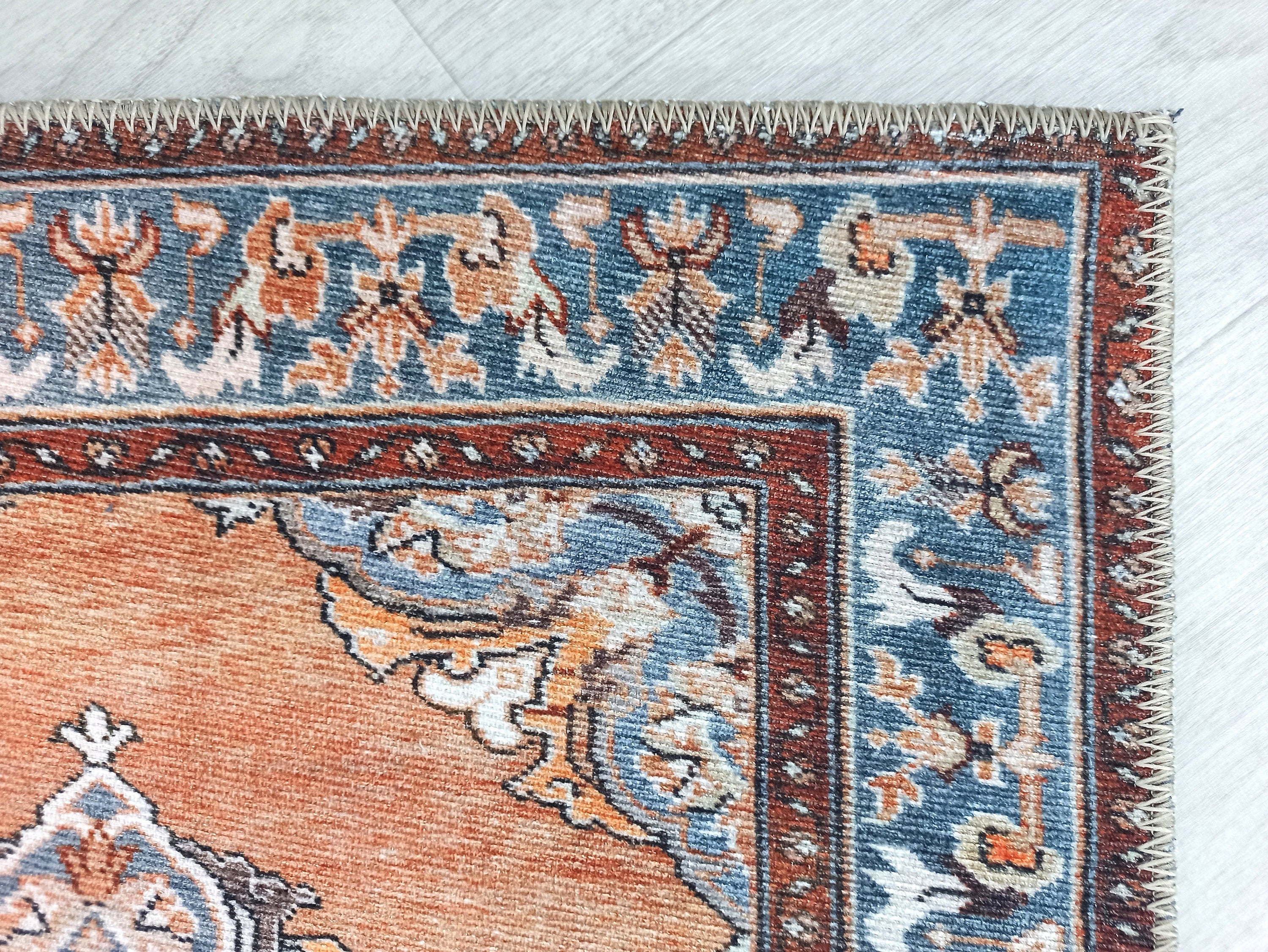 Rida-Runner Turkish Orange Vintage Runner Rug