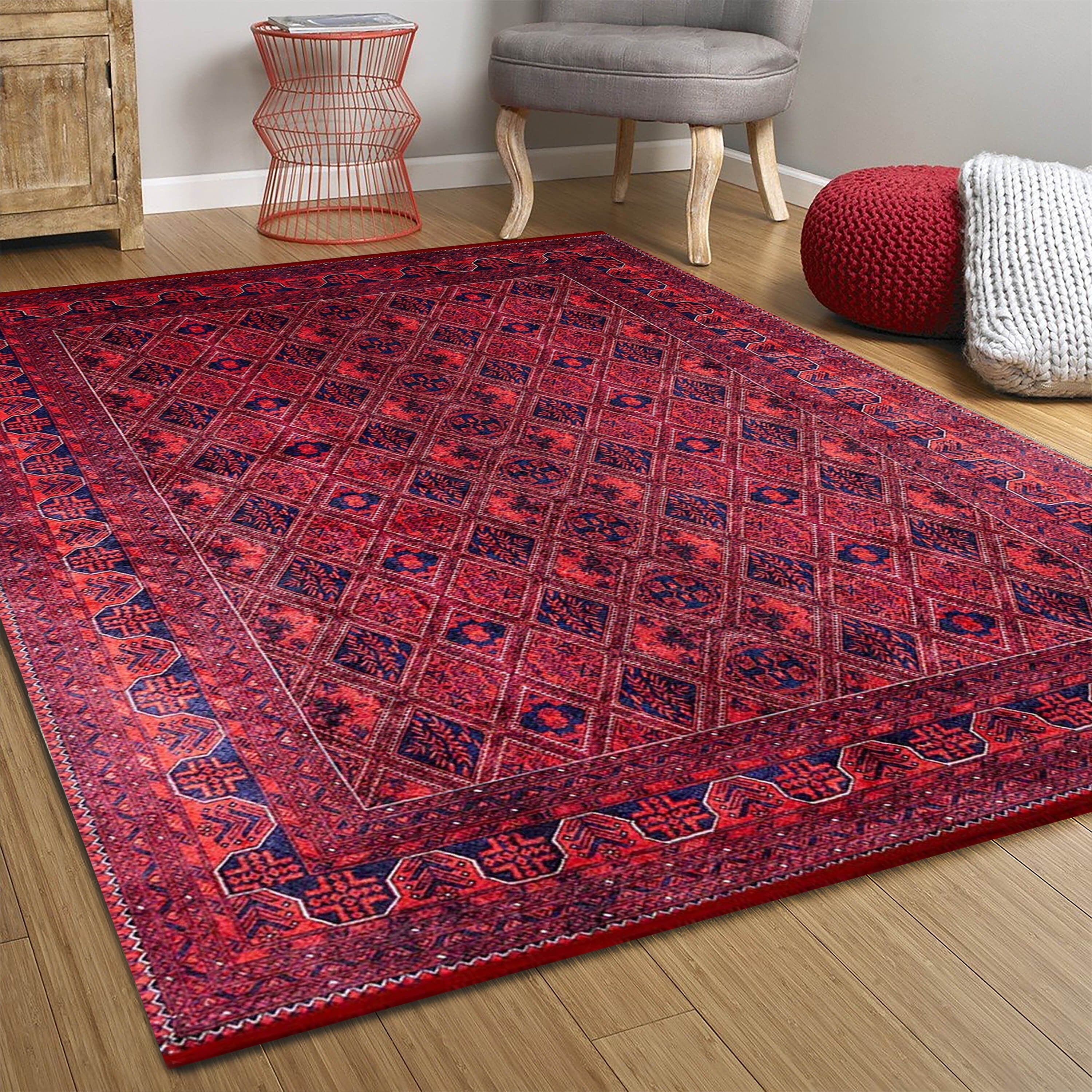 Rifa Burgundy Red Rug