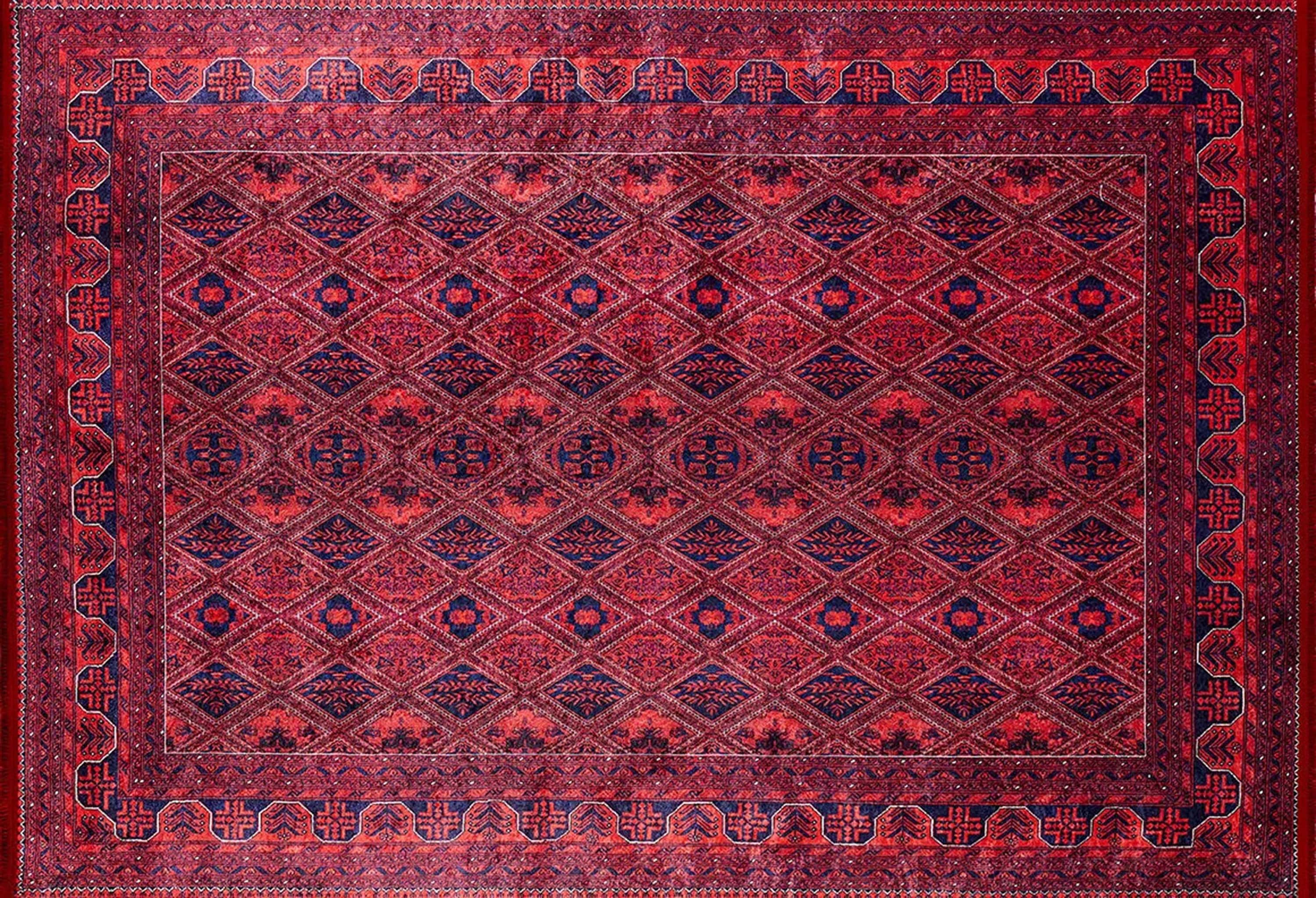 Rifa Burgundy Red Rug