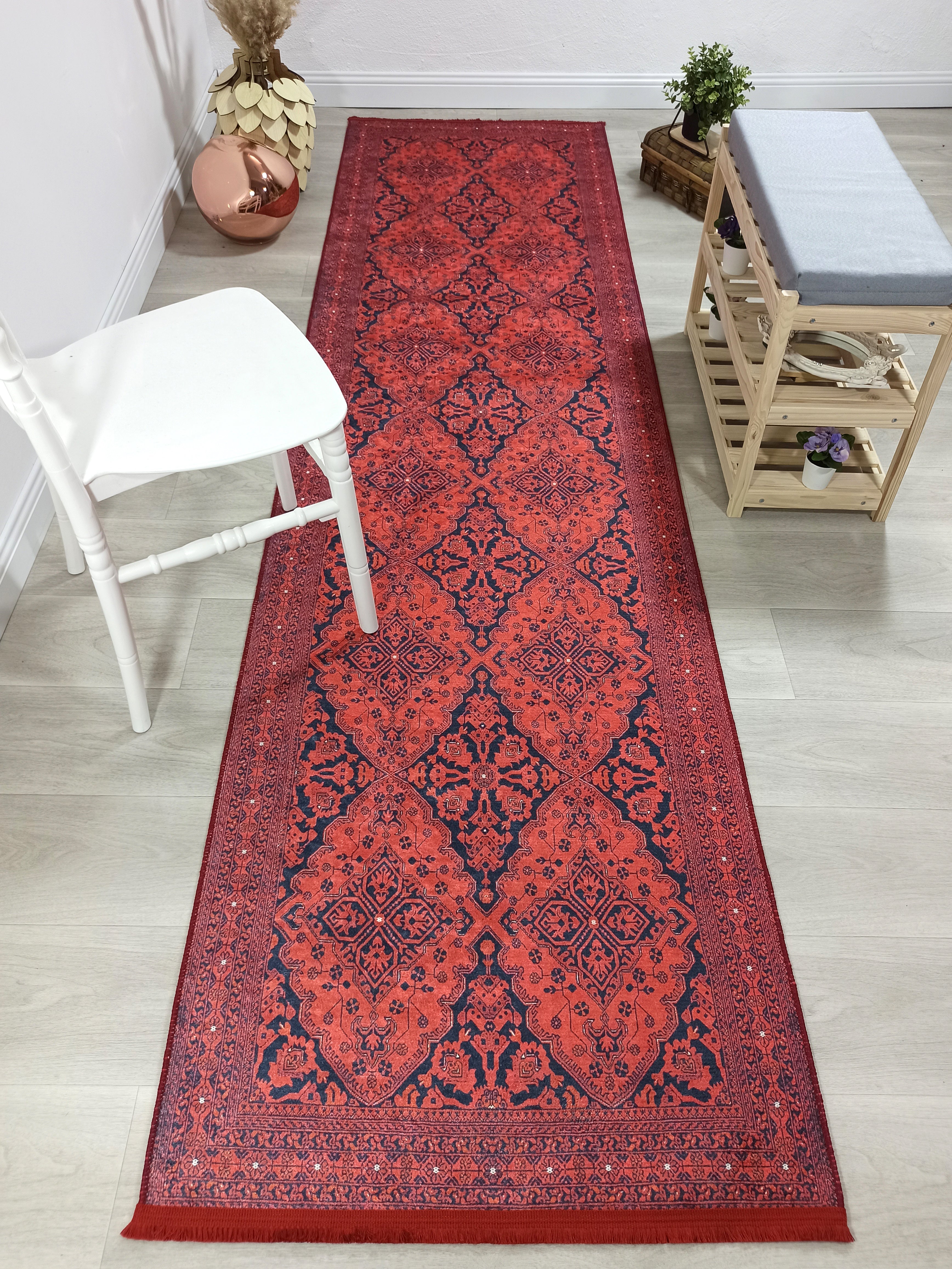 Rihab Red Afghan Oriental Rug