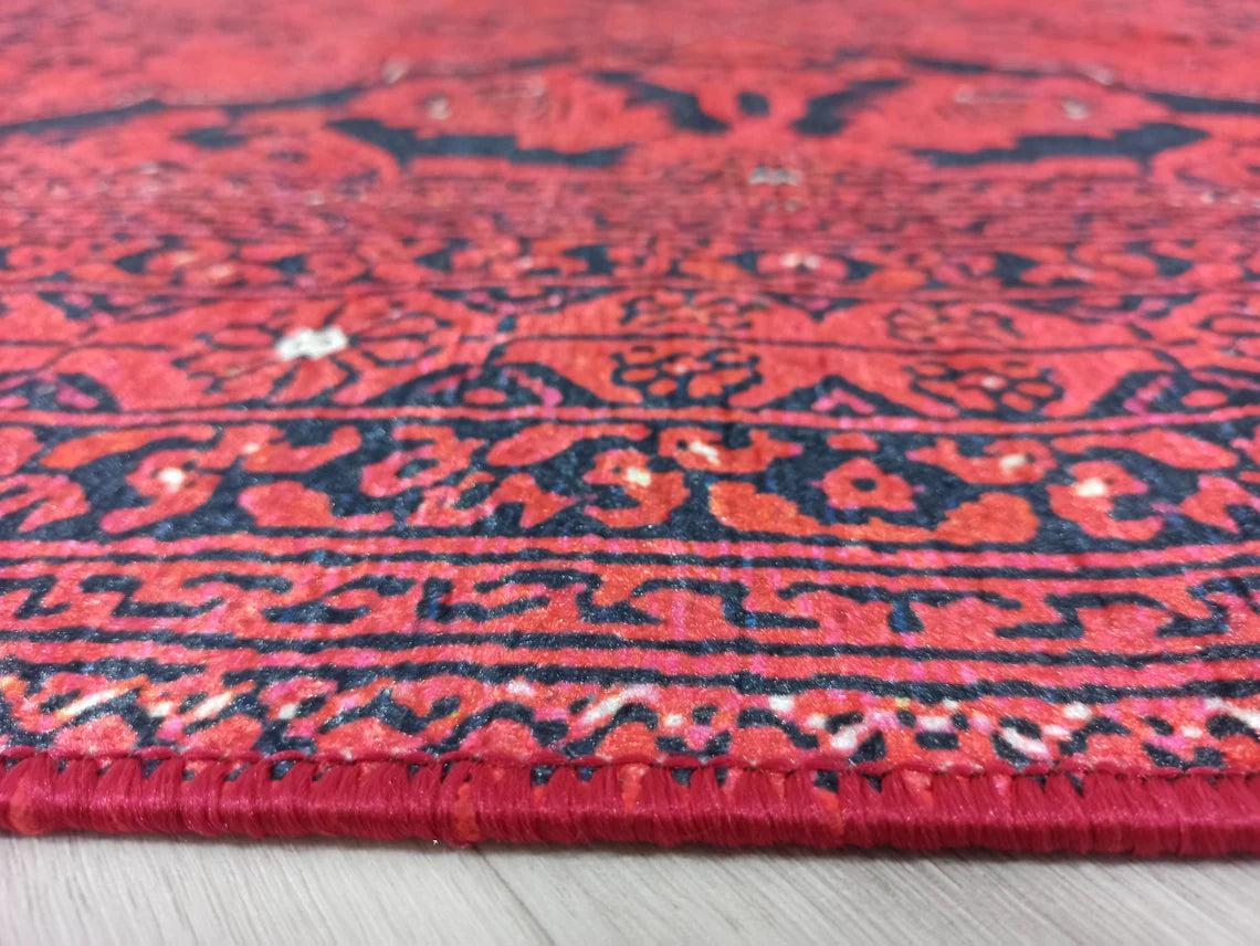 Rihab Red Afghan Oriental Rug