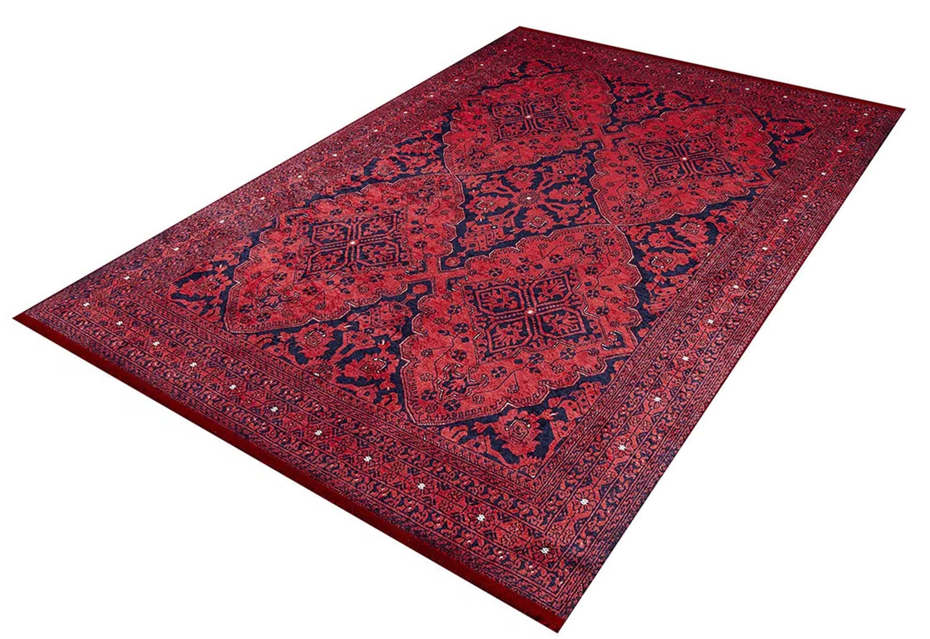 Rihab Red Afghan Oriental Rug