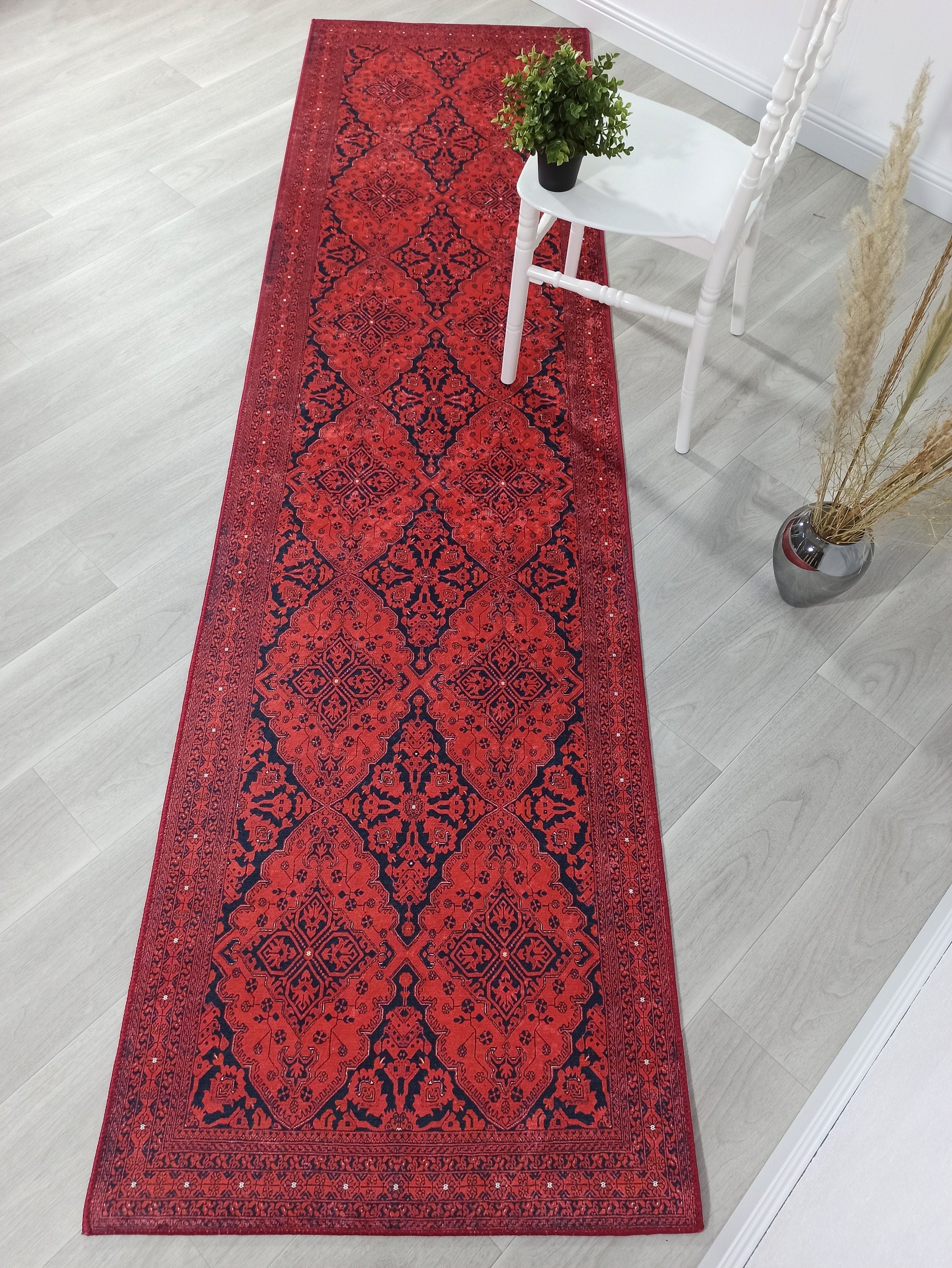 Rihab Red Afghan Oriental Rug