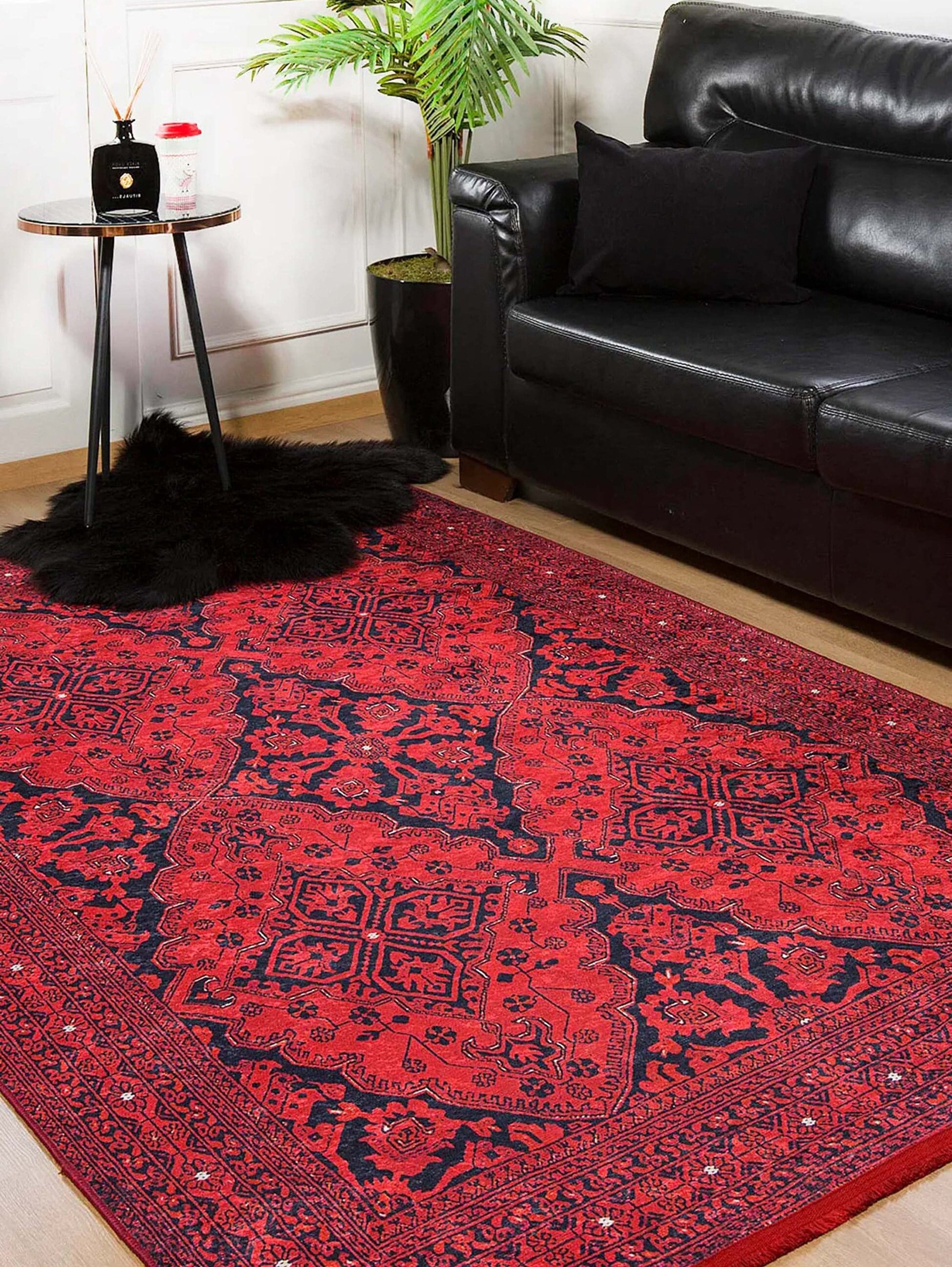 Rihab Red Afghan Oriental Rug