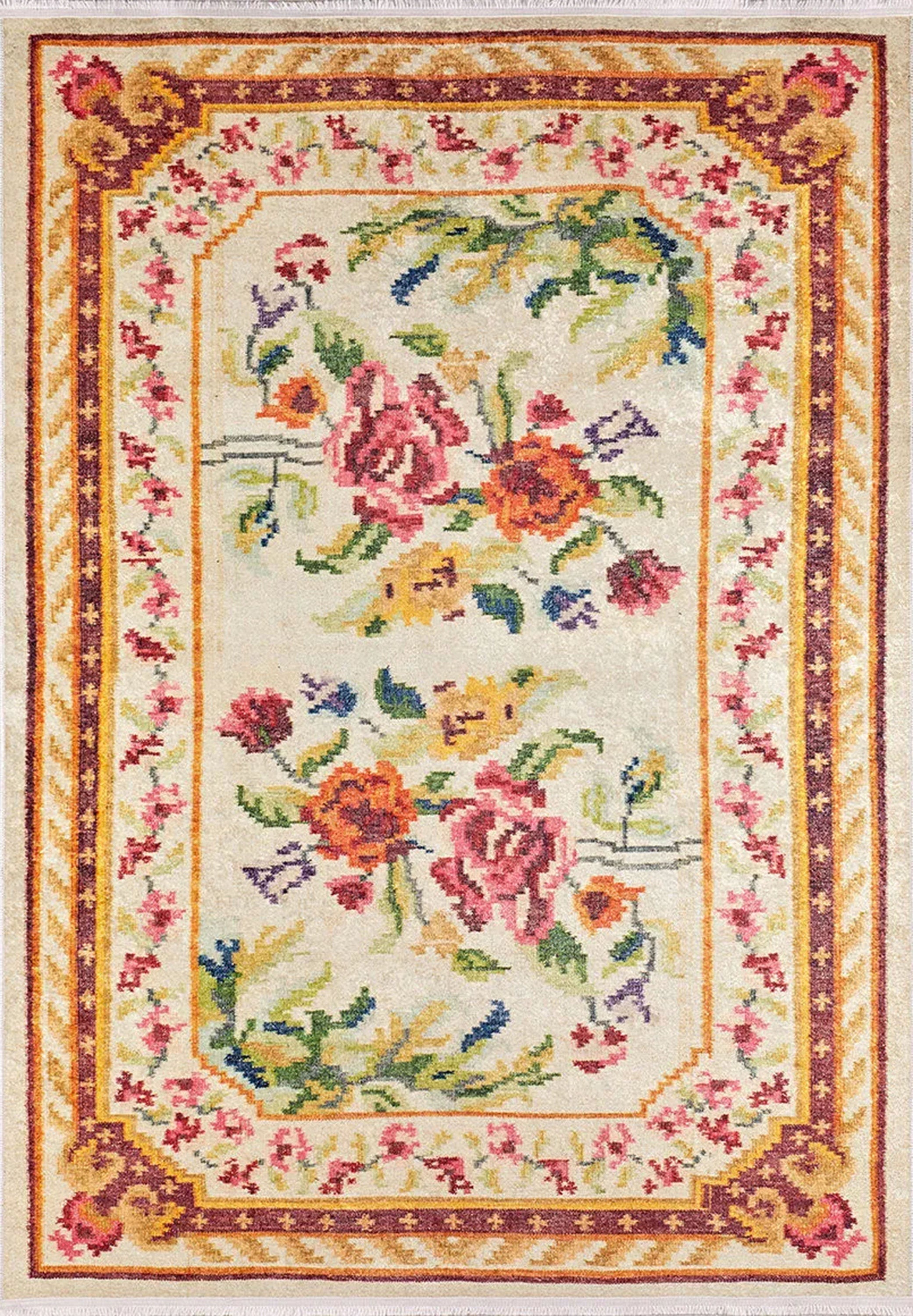 Rina Turkish Karabagh Beige Rug