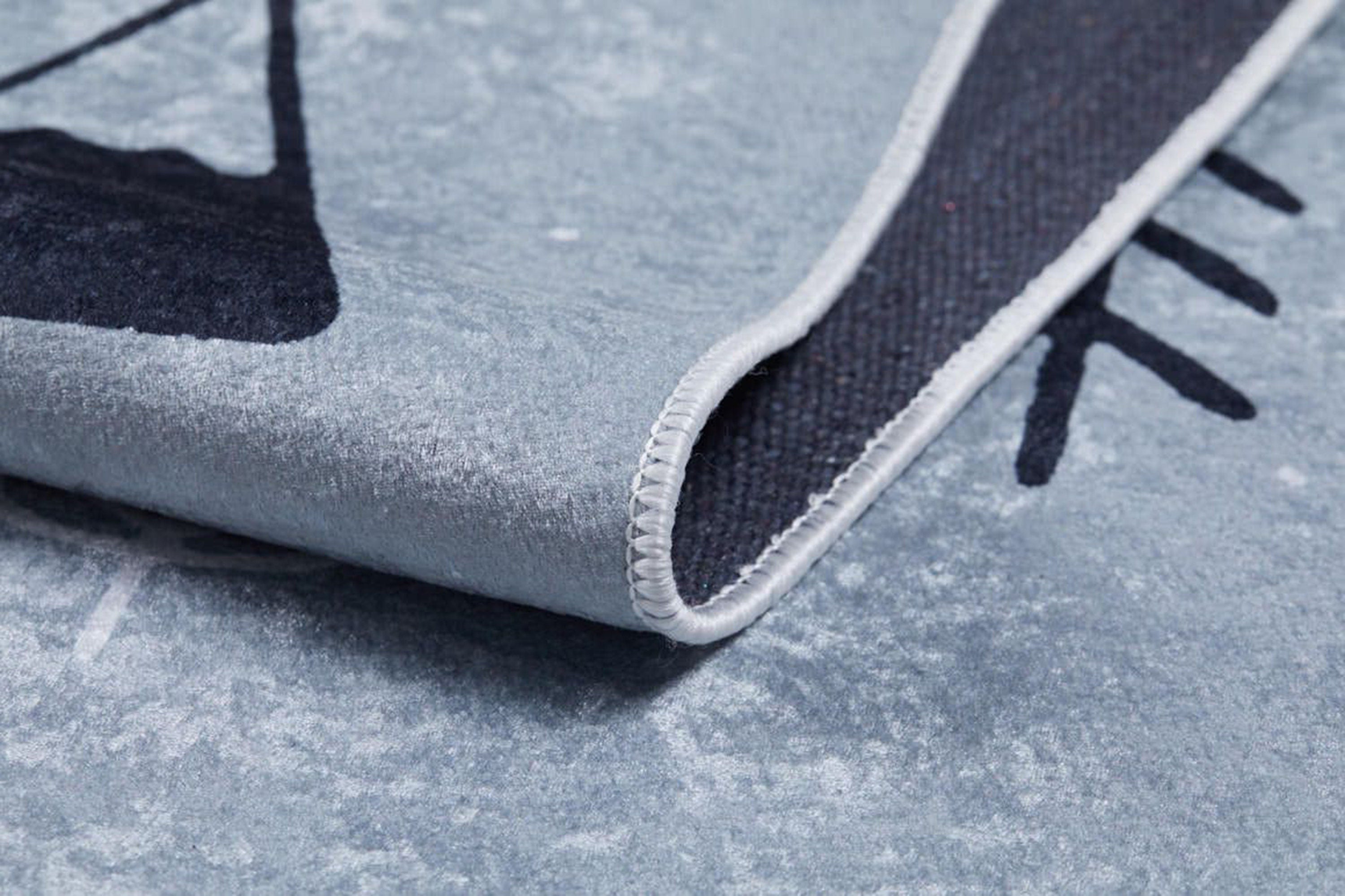 Roady Gray Road Map Kids Rug