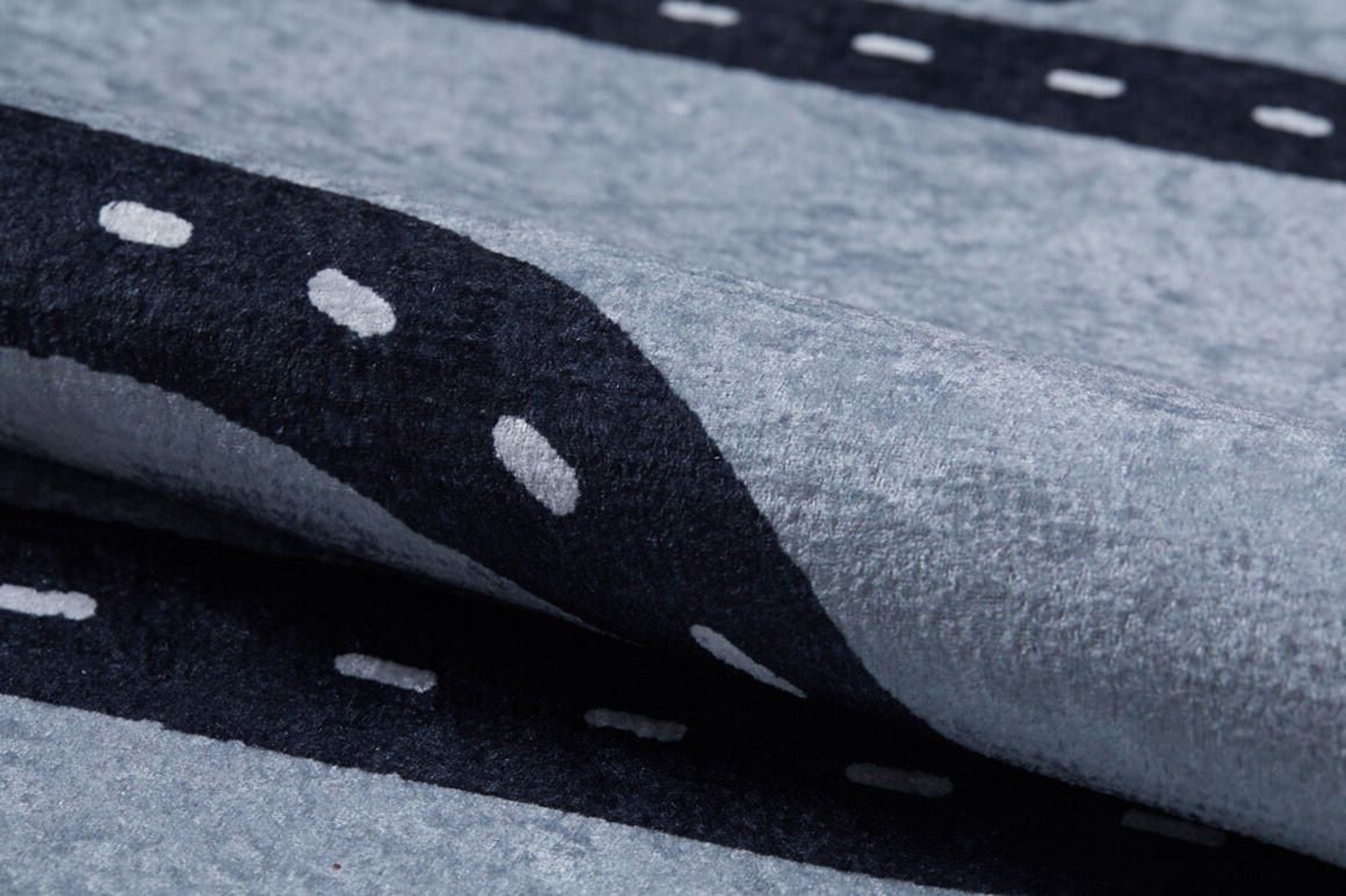 Roady Gray Road Map Kids Rug