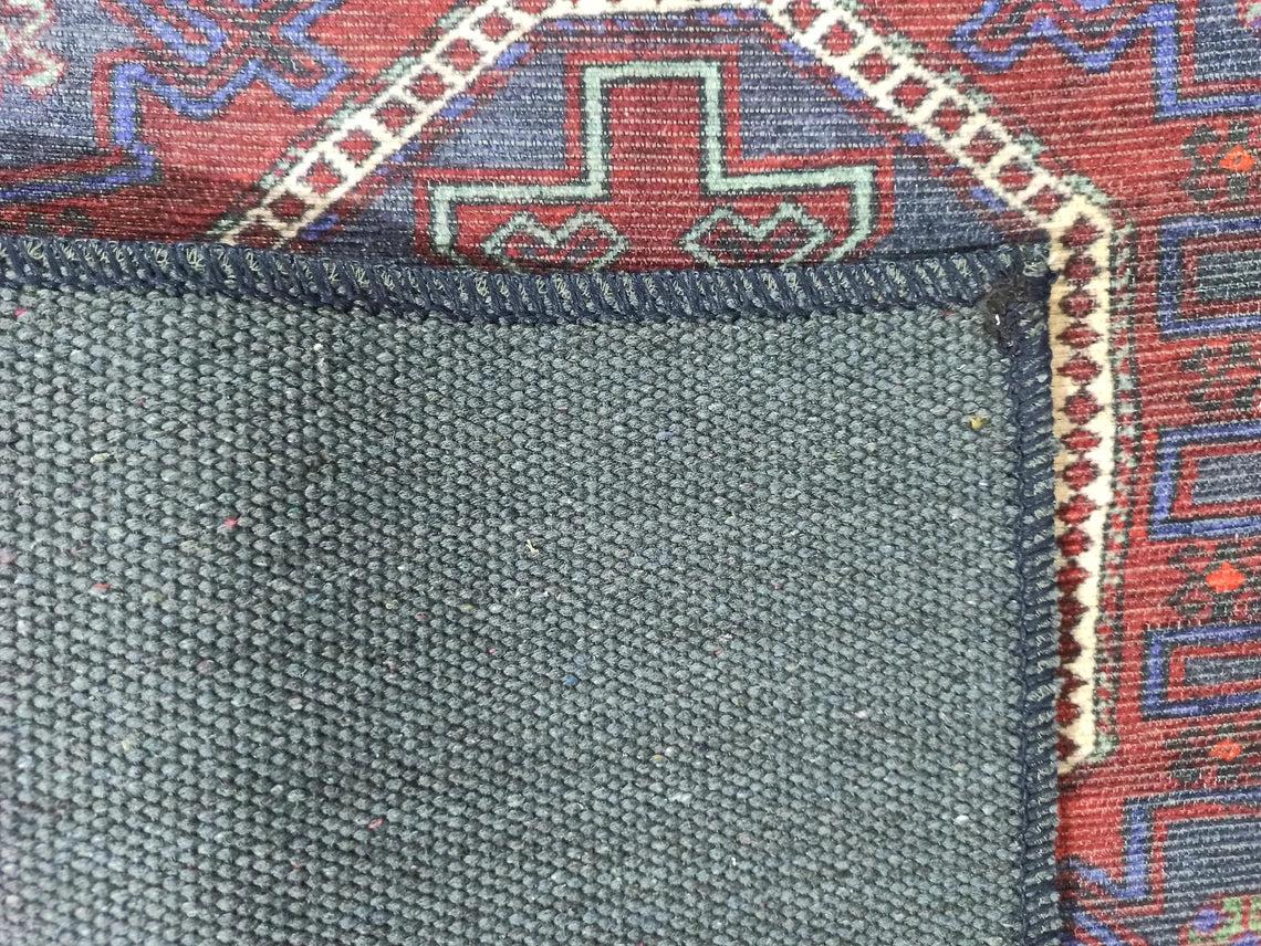 Rofa Rug Afghan Navy Blue Red Baluch Rug